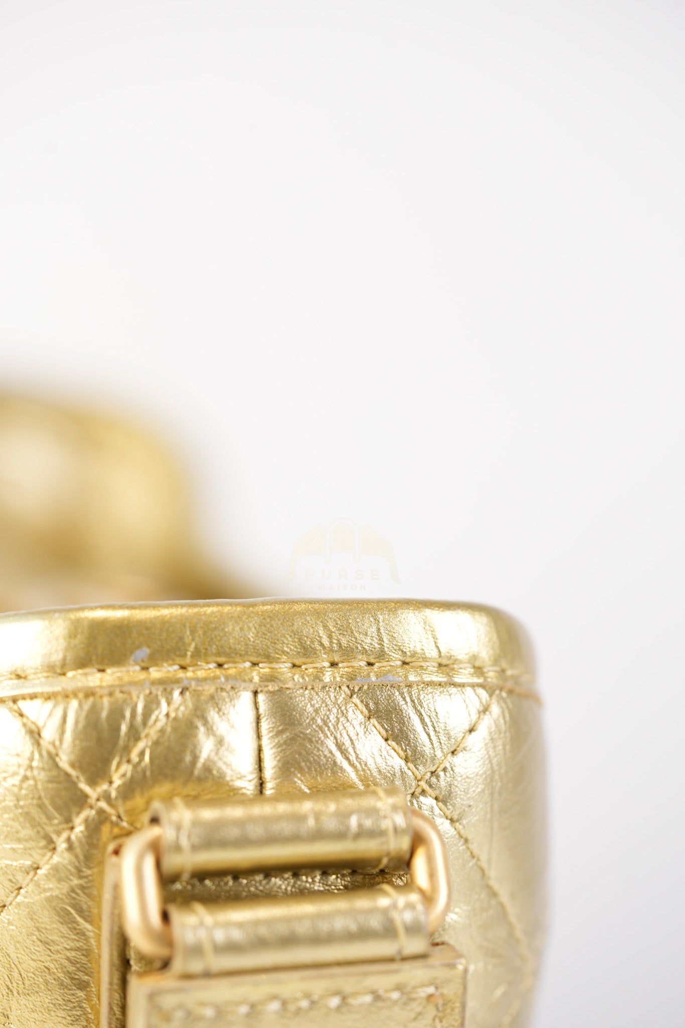 Gabrielle Small Crossbody Bag in Metallic Lambskin Leather & Mixed Hardware Series 24 | Purse Maison Luxury Bags Shop