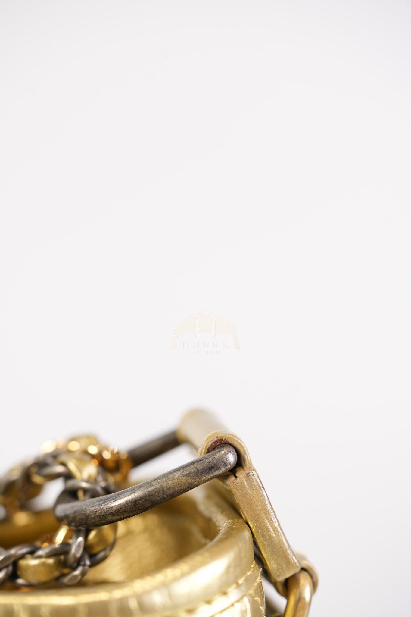 Gabrielle Small Crossbody Bag in Metallic Lambskin Leather & Mixed Hardware Series 24 | Purse Maison Luxury Bags Shop