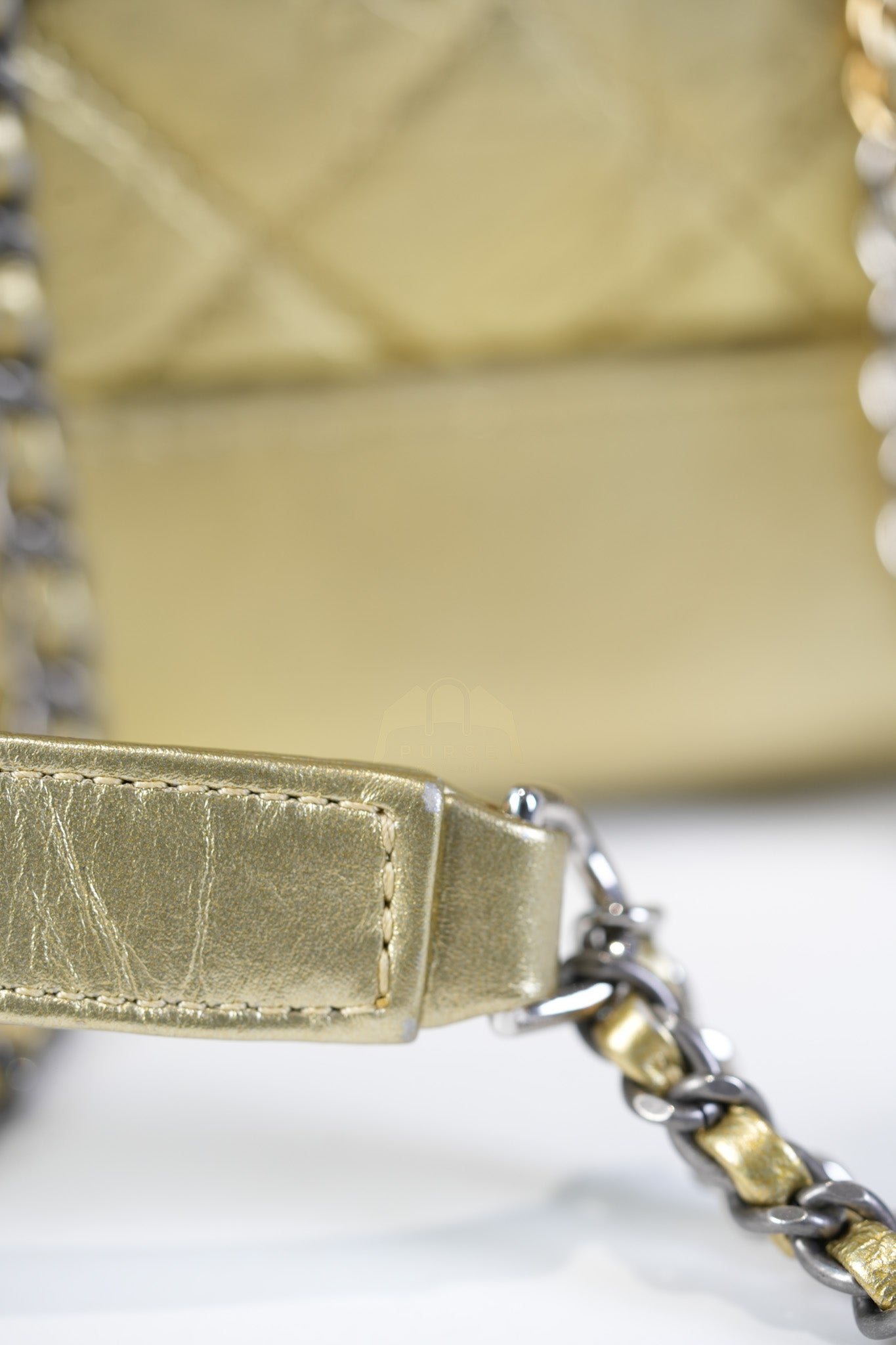 Gabrielle Small Crossbody Bag in Metallic Lambskin Leather & Mixed Hardware Series 24 | Purse Maison Luxury Bags Shop