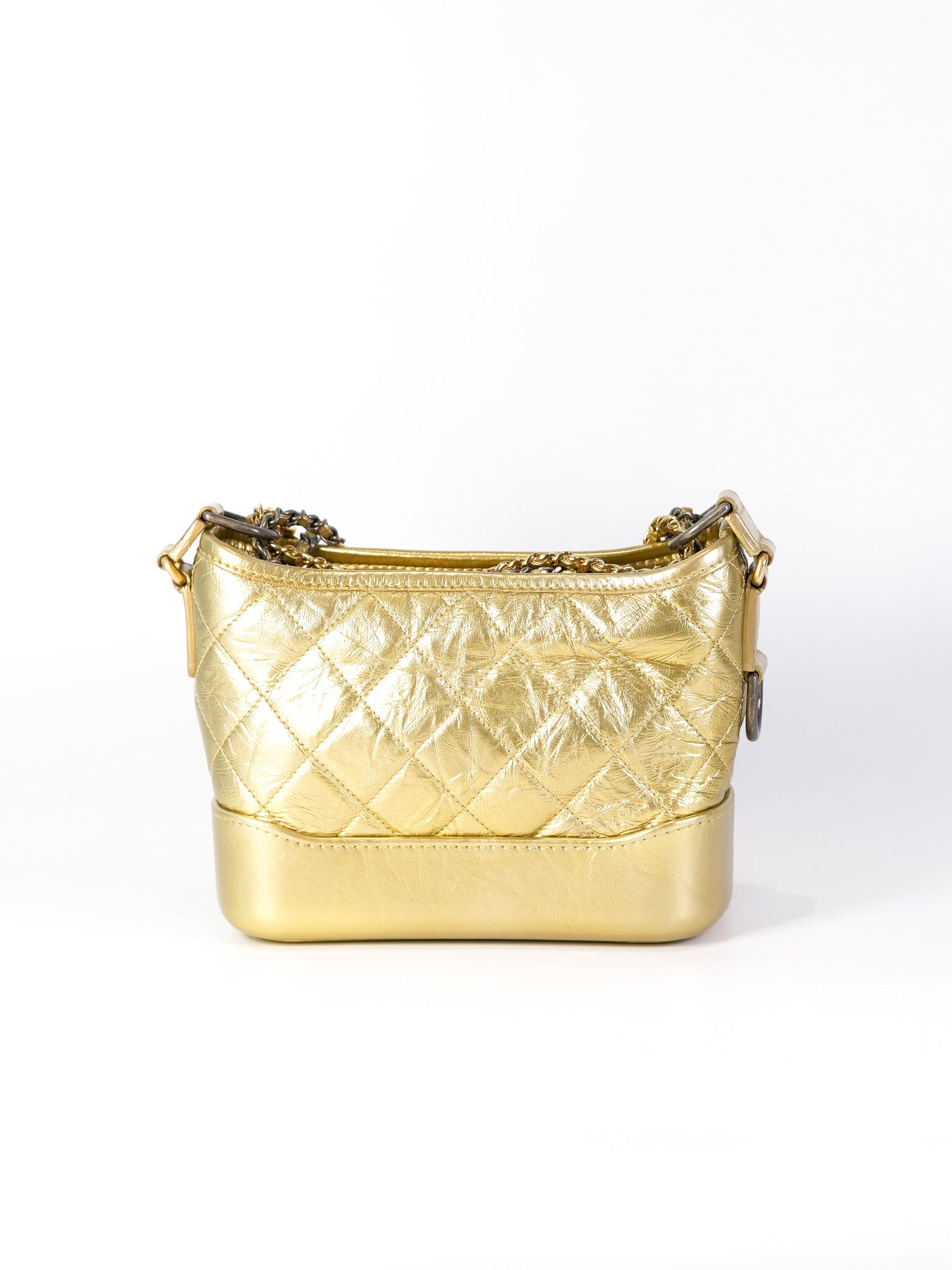 Gabrielle Small Crossbody Bag in Metallic Lambskin Leather & Mixed Hardware Series 24 | Purse Maison Luxury Bags Shop