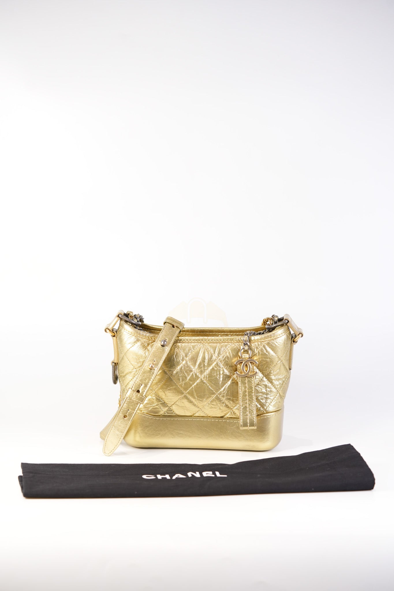Gabrielle Small Crossbody Bag in Metallic Lambskin Leather & Mixed Hardware Series 24 | Purse Maison Luxury Bags Shop