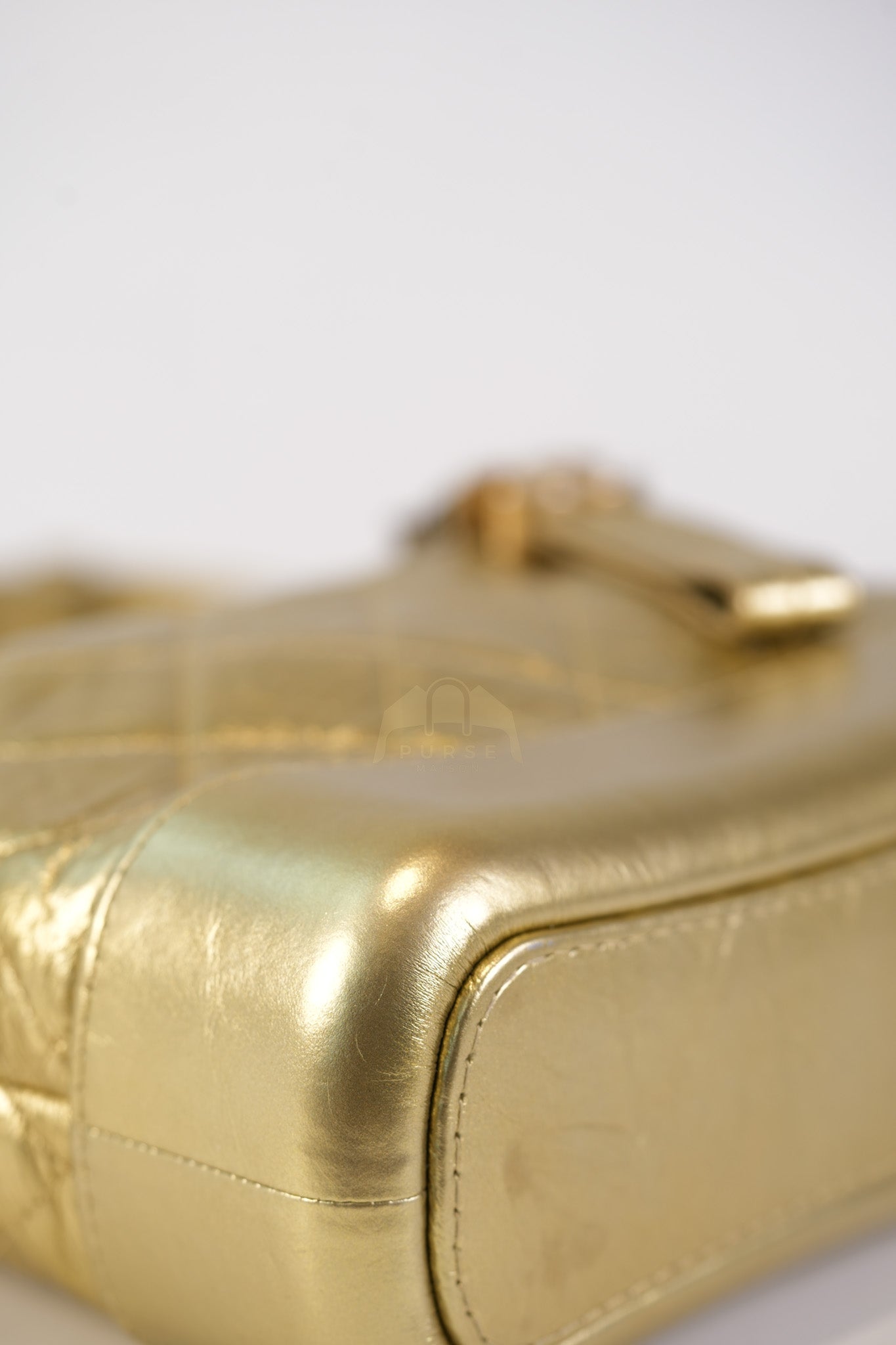 Gabrielle Small Crossbody Bag in Metallic Lambskin Leather & Mixed Hardware Series 24 | Purse Maison Luxury Bags Shop