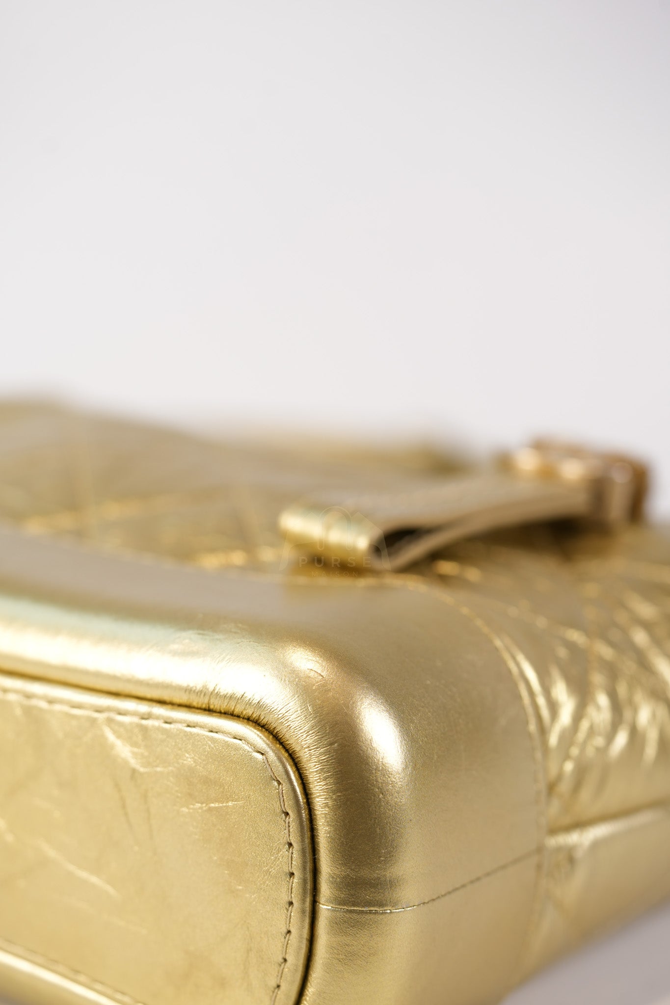 Gabrielle Small Crossbody Bag in Metallic Lambskin Leather & Mixed Hardware Series 24 | Purse Maison Luxury Bags Shop