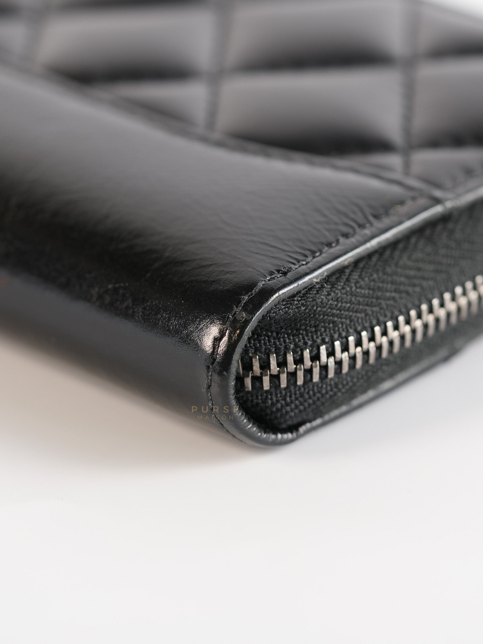 Gabrielle Zipped Coin Purse Wallet in Aged Gold Hardware Series 25 | Purse Maison Luxury Bags Shop