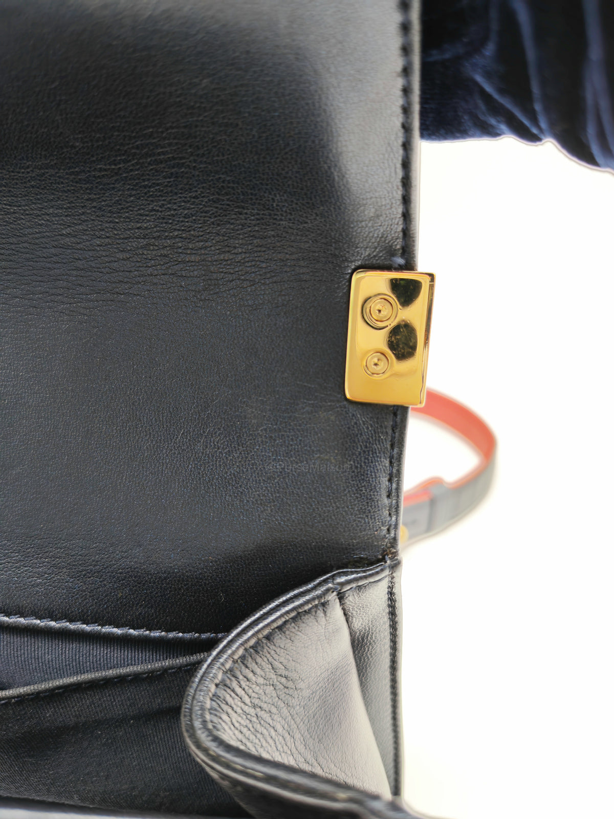 Chanel Boy Medium Limited Edition in Navy Blue Cube Embossed Lambskin Leather and Gold Hardware Series 18