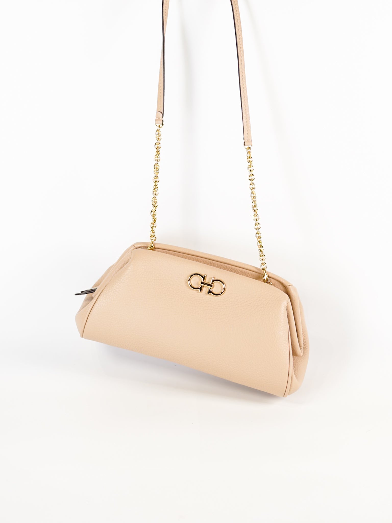 Gancini Calfskin Leather Mini Crossbody Bag in Pink | Purse Maison Luxury Bags Shop