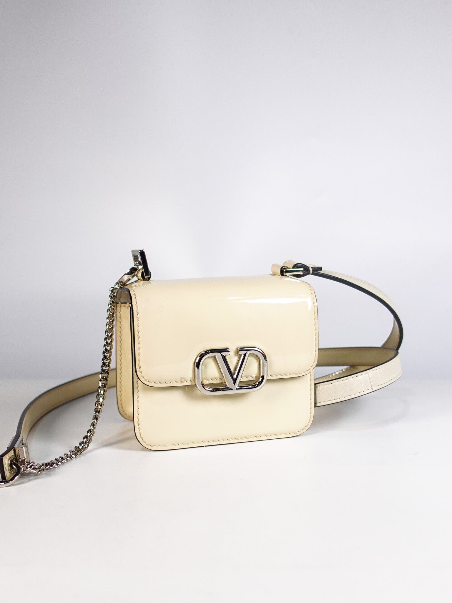 Garavani V-Logo Crossbody Bag Mini in Cream | Purse Maison Luxury Bags Shop