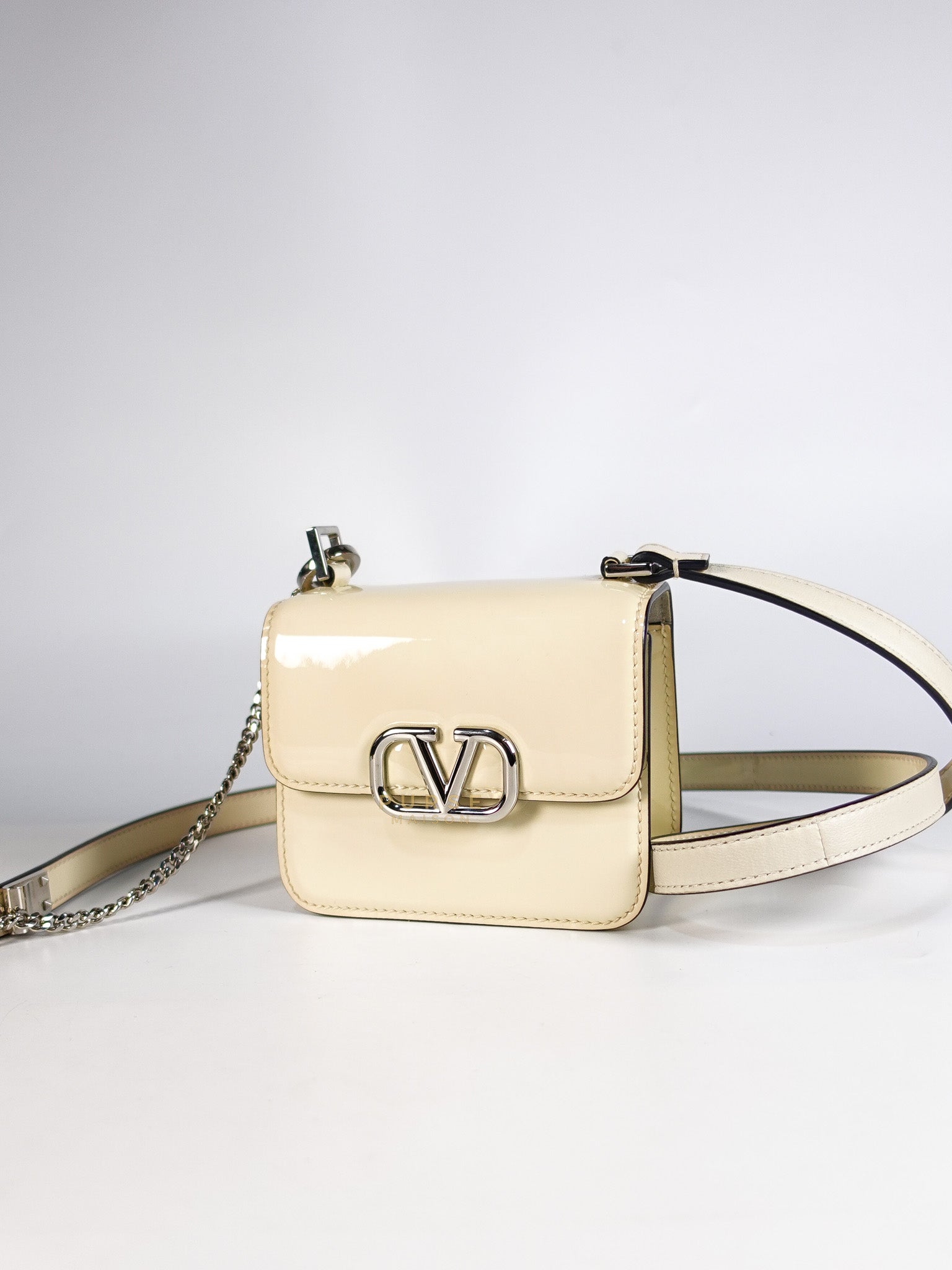 Garavani V-Logo Crossbody Bag Mini in Cream | Purse Maison Luxury Bags Shop