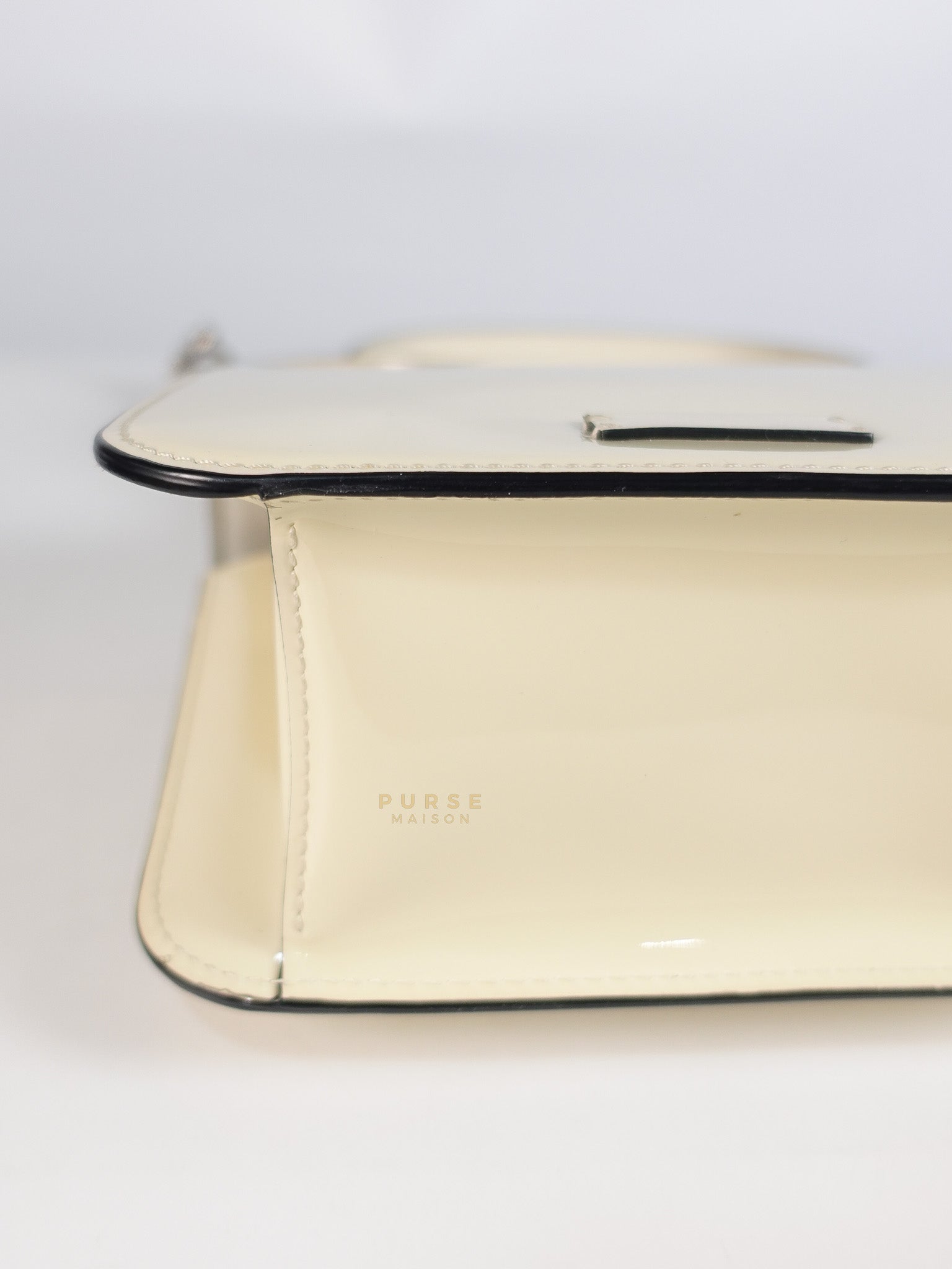 Garavani V-Logo& Almond Beige Patent Small Crossbody Bag | Purse Maison Luxury Bags Shop