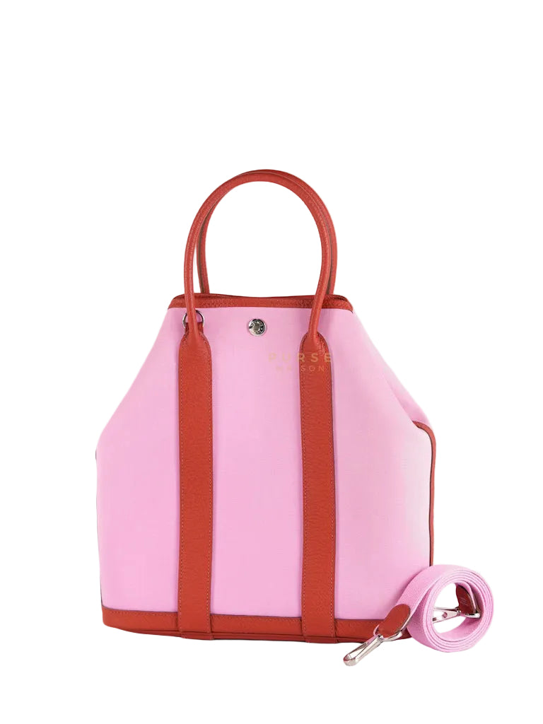 Garden File 28 Pink and Rouge Duchess Canvas and Palladium Hardware Stamp Y (2020) | Purse Maison Luxury Bags Shop