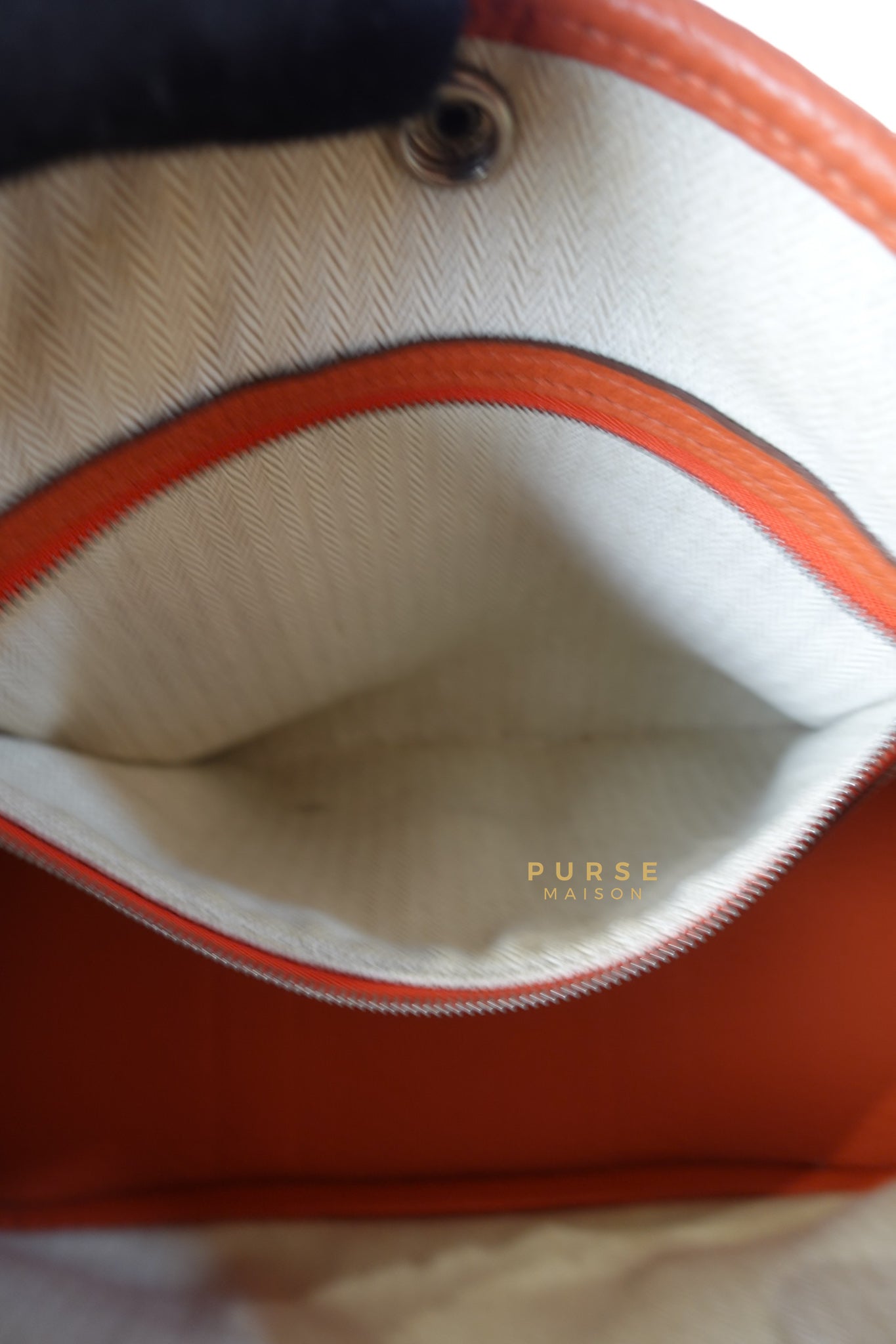 Garden Party 30 in Poppy Orange Negonda Leather PHW Stamp Square Q (2013) | Purse Maison Luxury Bags Shop