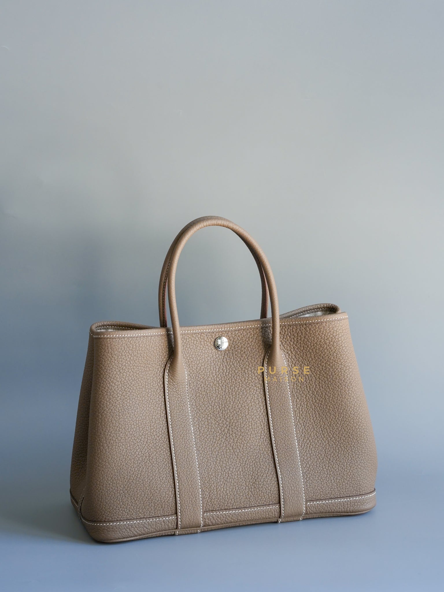 Garden Party 30 Tote Etoupe Negonda Leather (Stamp Z) | Purse Maison Luxury Bags Shop