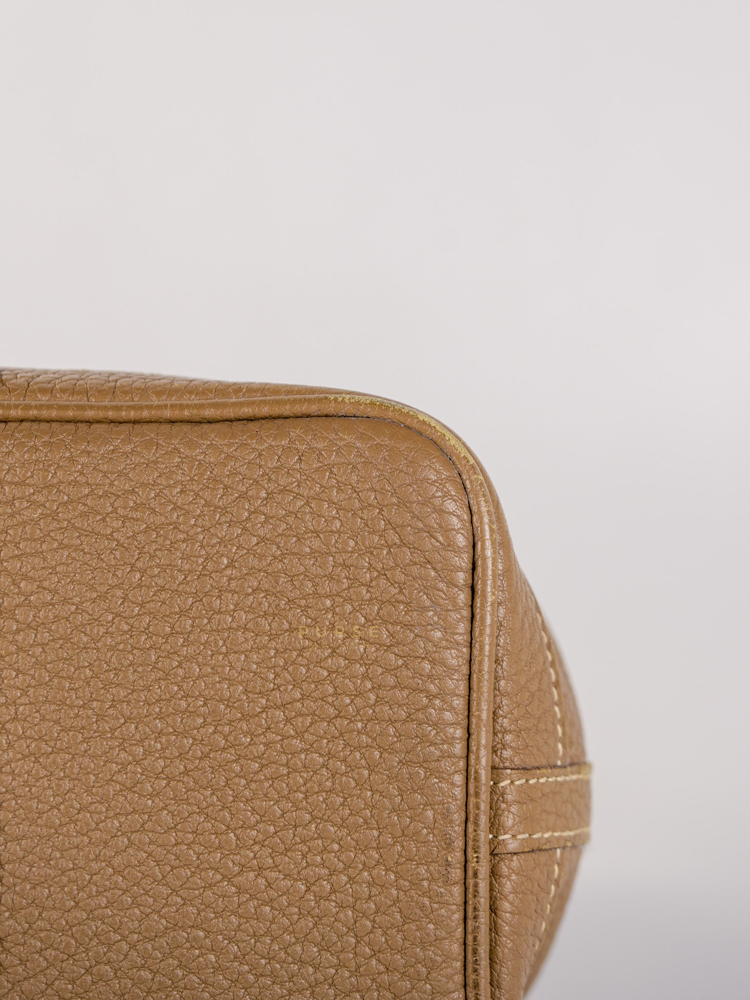 Garden Party Tote 30 (GPT) Etoupe Negonda Leather in Palladium Hardware Stamp Square R (2014) | Purse Maison Luxury Bags Shop