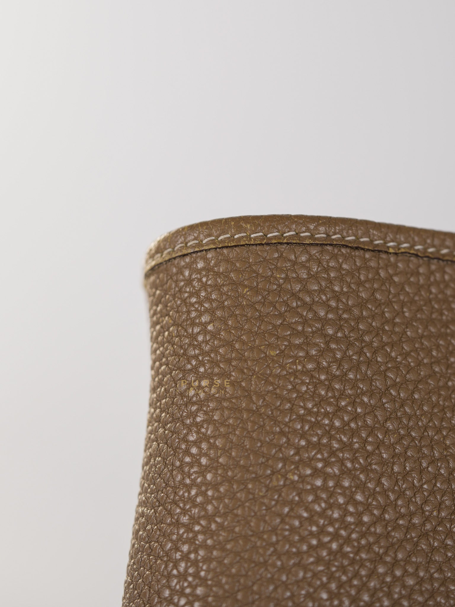 Garden Party Tote 30 (GPT) Etoupe Negonda Leather in Palladium Hardware Stamp Square R (2014) | Purse Maison Luxury Bags Shop