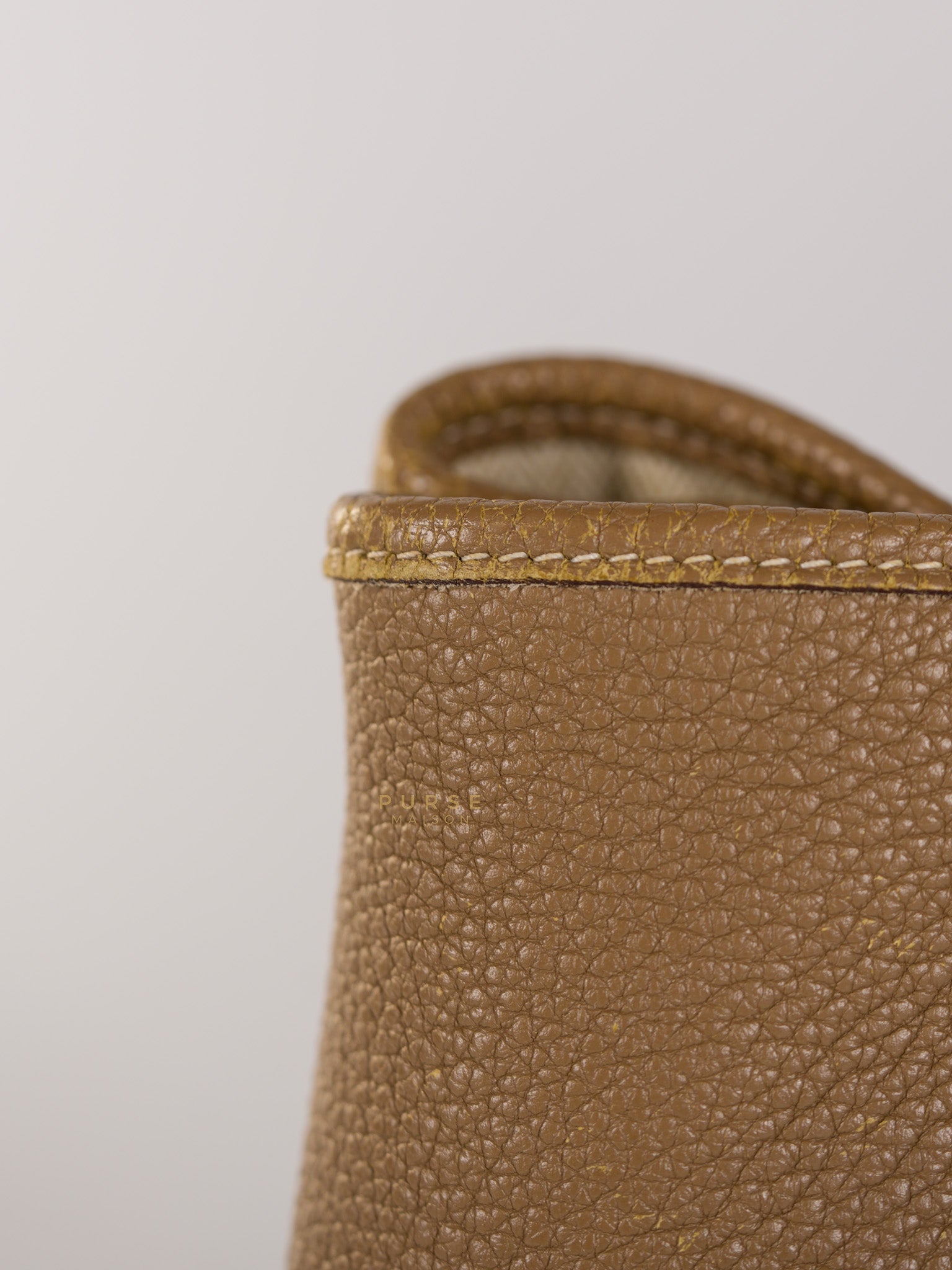 Garden Party Tote 30 (GPT) Etoupe Negonda Leather in Palladium Hardware Stamp Square R (2014) | Purse Maison Luxury Bags Shop