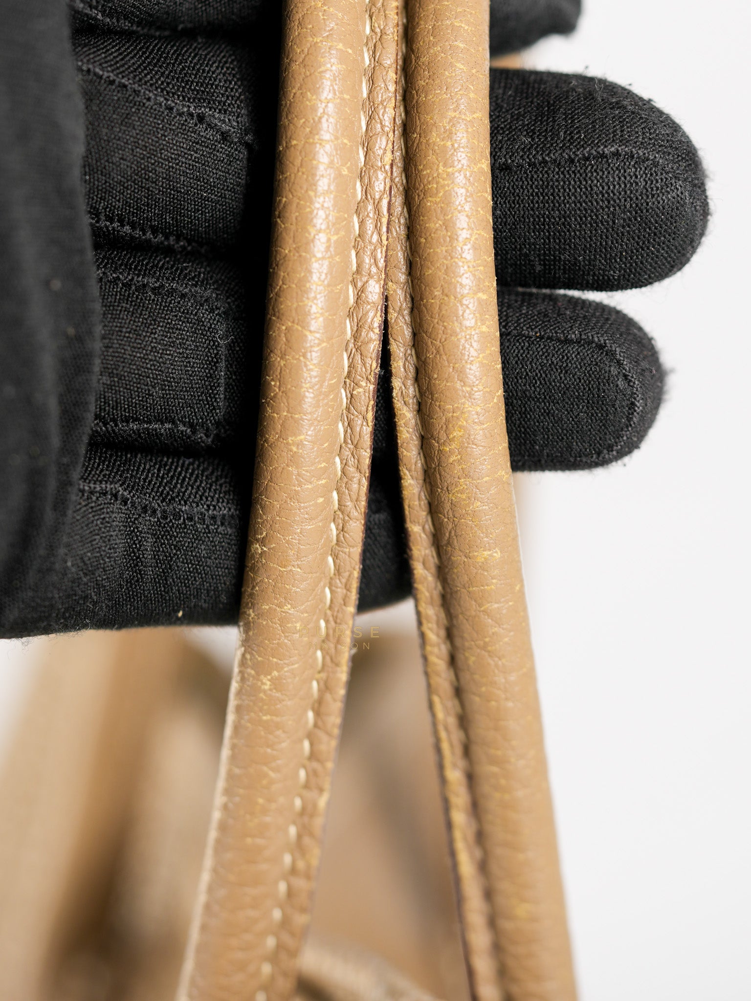 Garden Party Tote 30 (GPT) Etoupe Negonda Leather in Palladium Hardware Stamp Square R (2014) | Purse Maison Luxury Bags Shop