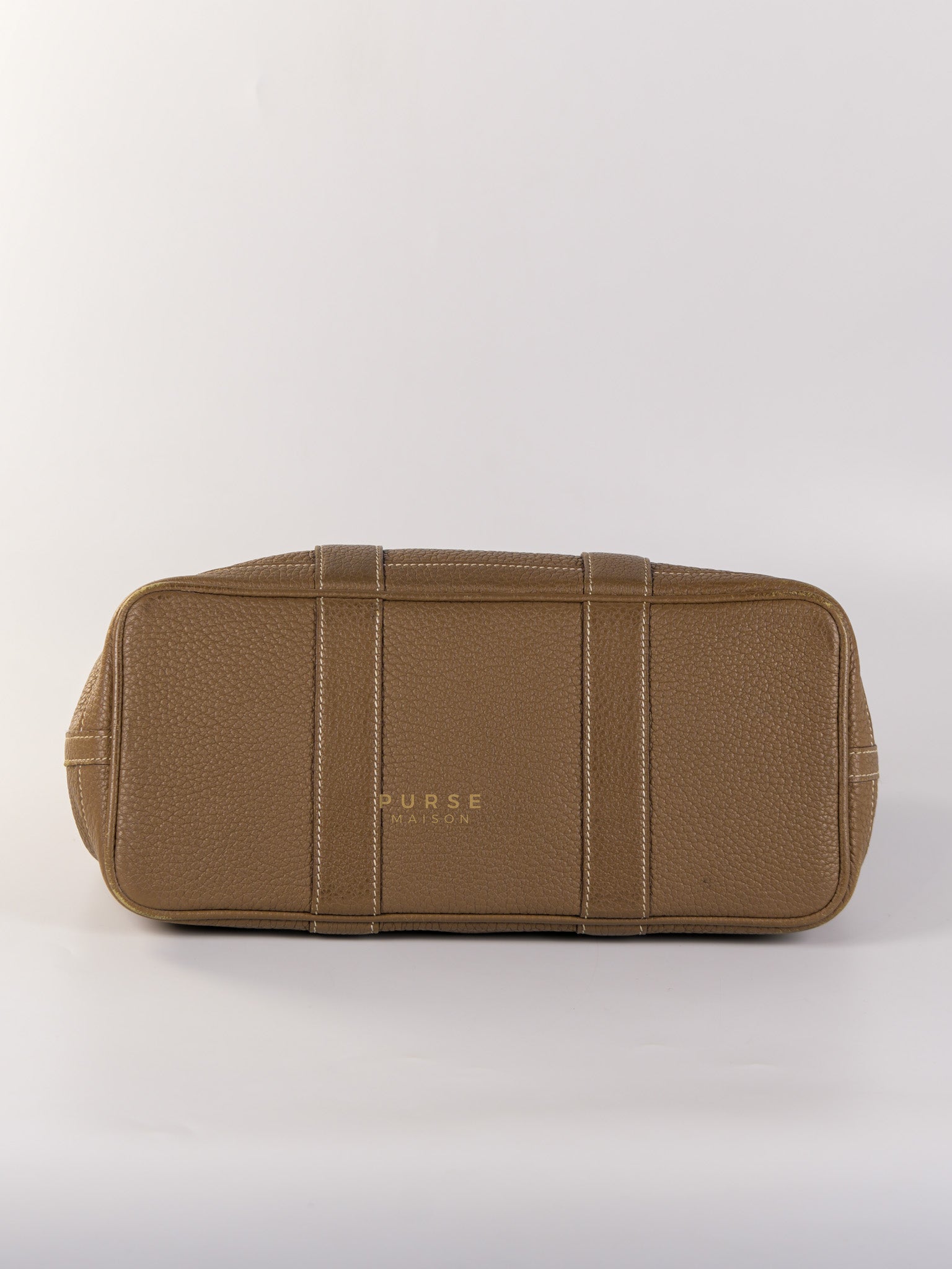 Garden Party Tote 30 (GPT) Etoupe Negonda Leather in Palladium Hardware Stamp Square R (2014) | Purse Maison Luxury Bags Shop