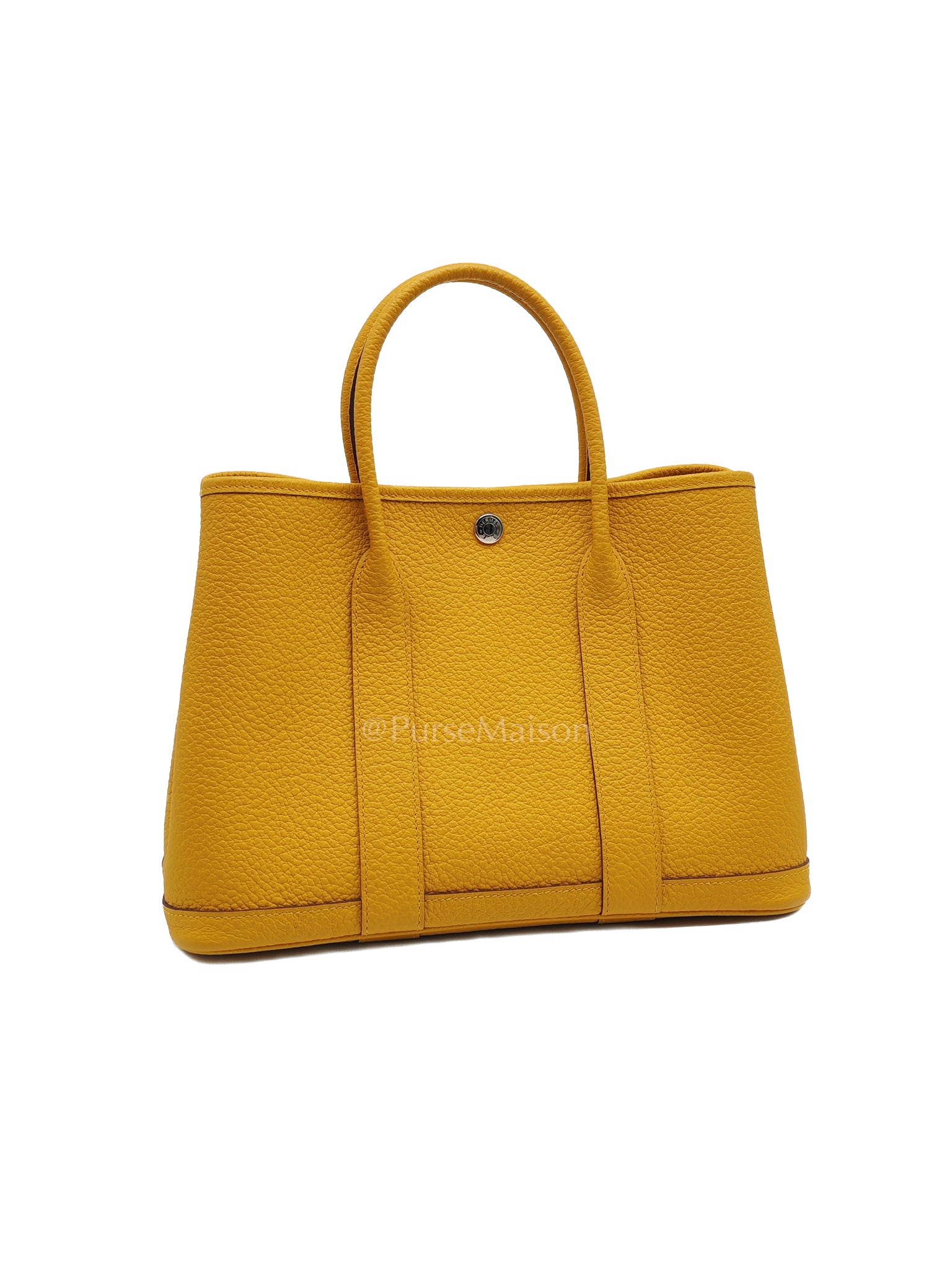 Garden Party Tote 30 (GPT) in Jaune Ambre Palladium Hardware Stamp D (2019) | Purse Maison Luxury Bags Shop