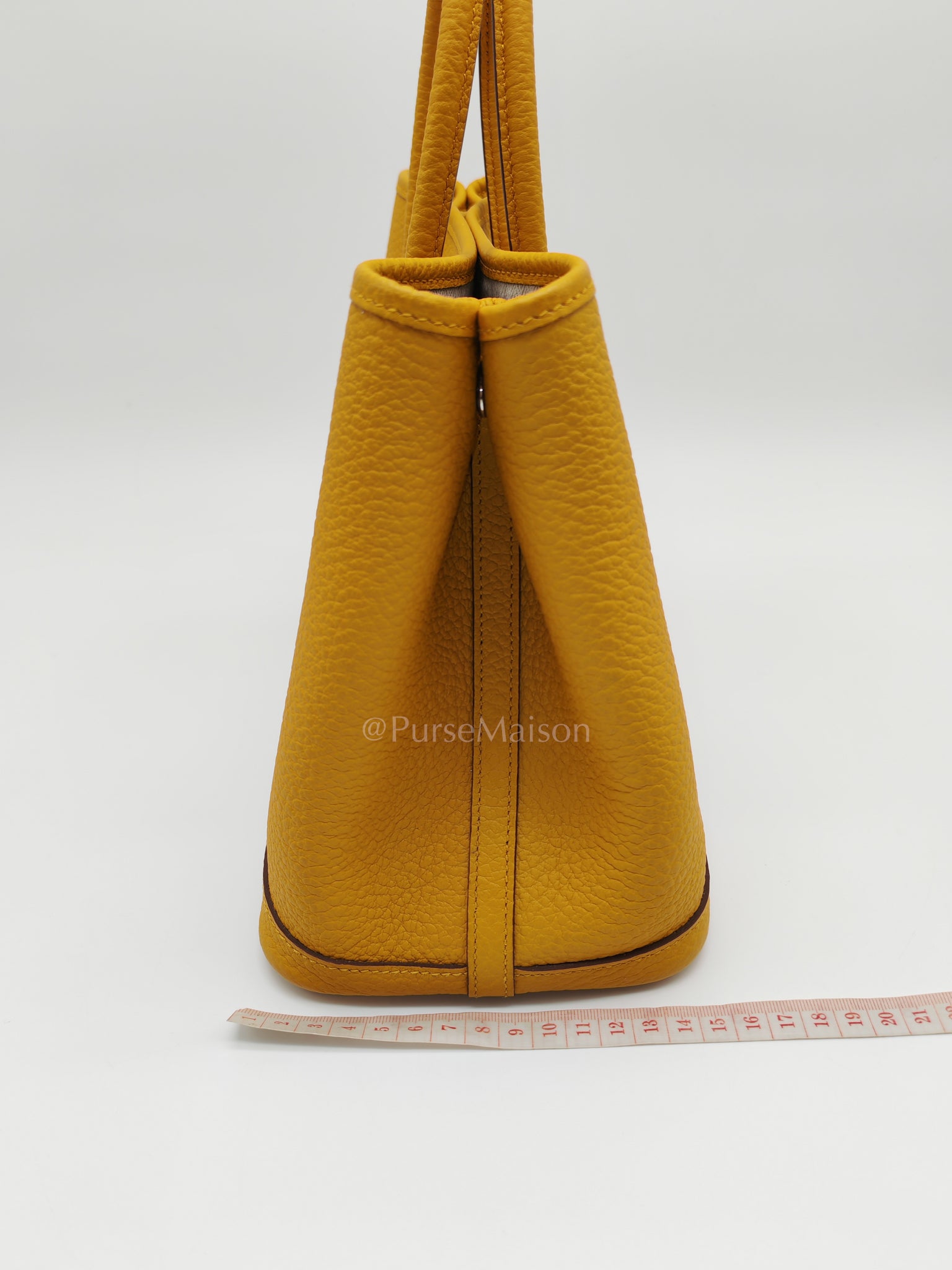 Garden Party Tote 30 (GPT) in Jaune Ambre Palladium Hardware Stamp D (2019) | Purse Maison Luxury Bags Shop