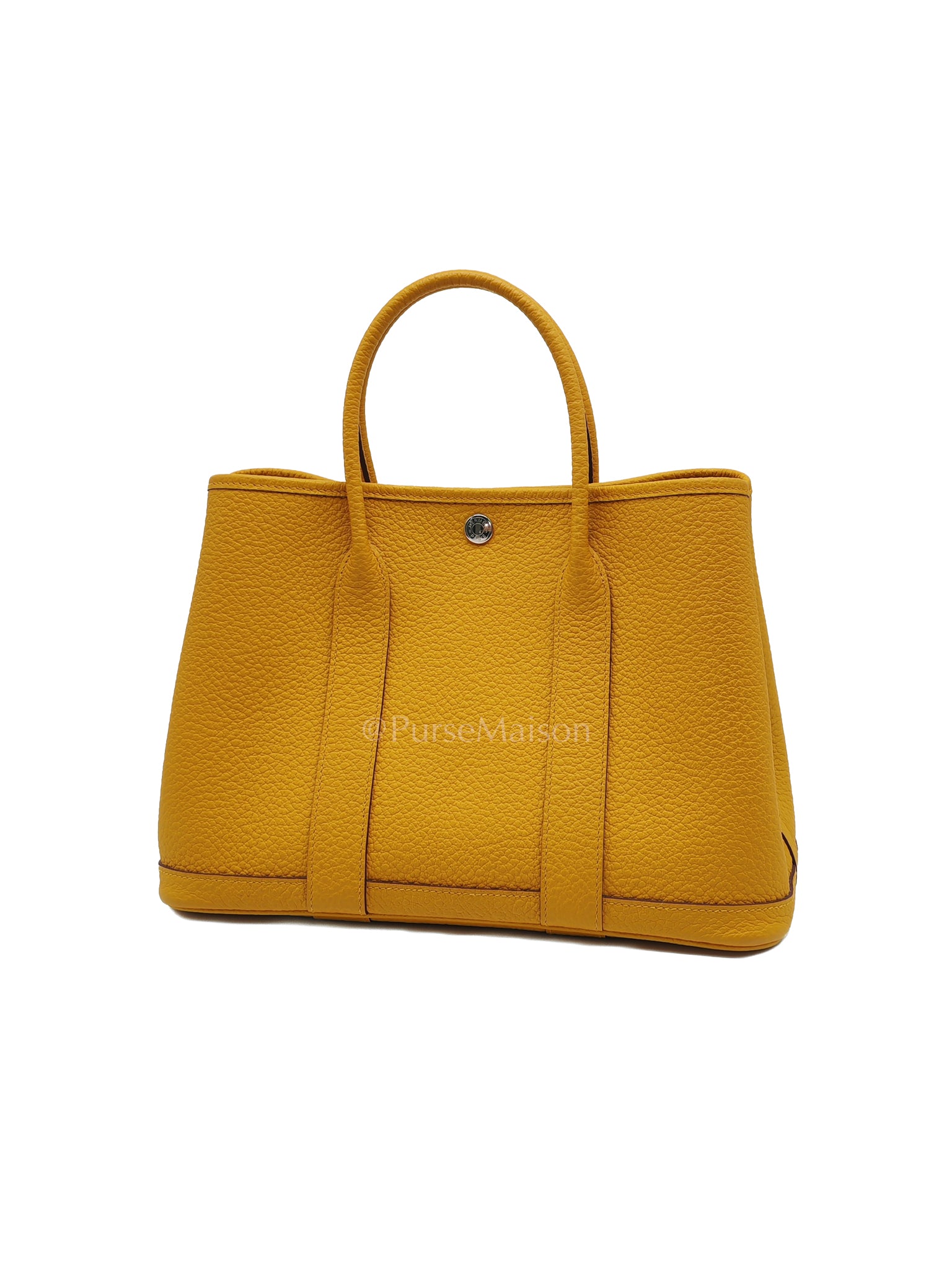 Garden Party Tote 30 (GPT) in Jaune Ambre Palladium Hardware Stamp D (2019) | Purse Maison Luxury Bags Shop