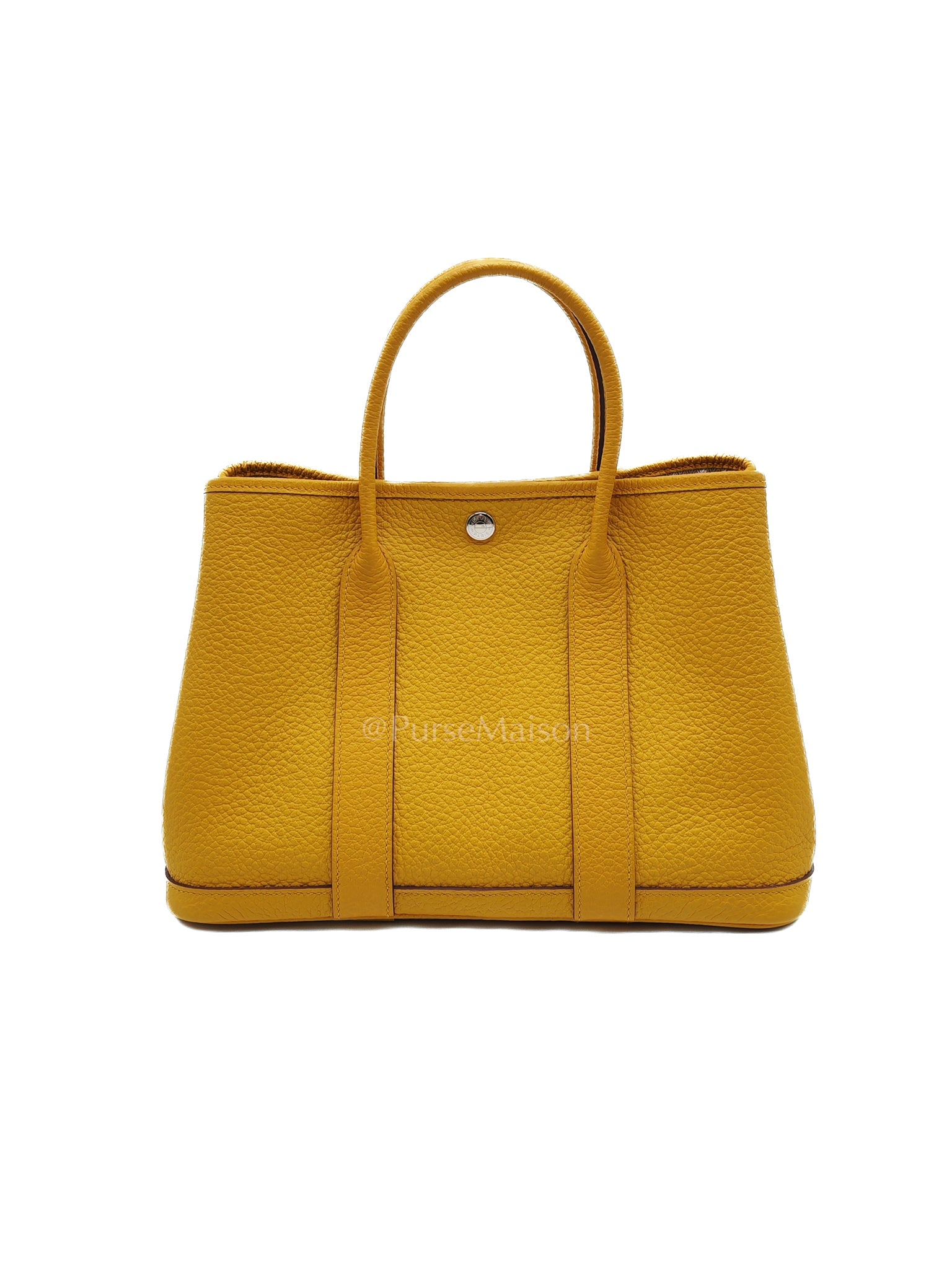 Garden Party Tote 30 (GPT) in Jaune Ambre Palladium Hardware Stamp D (2019) | Purse Maison Luxury Bags Shop