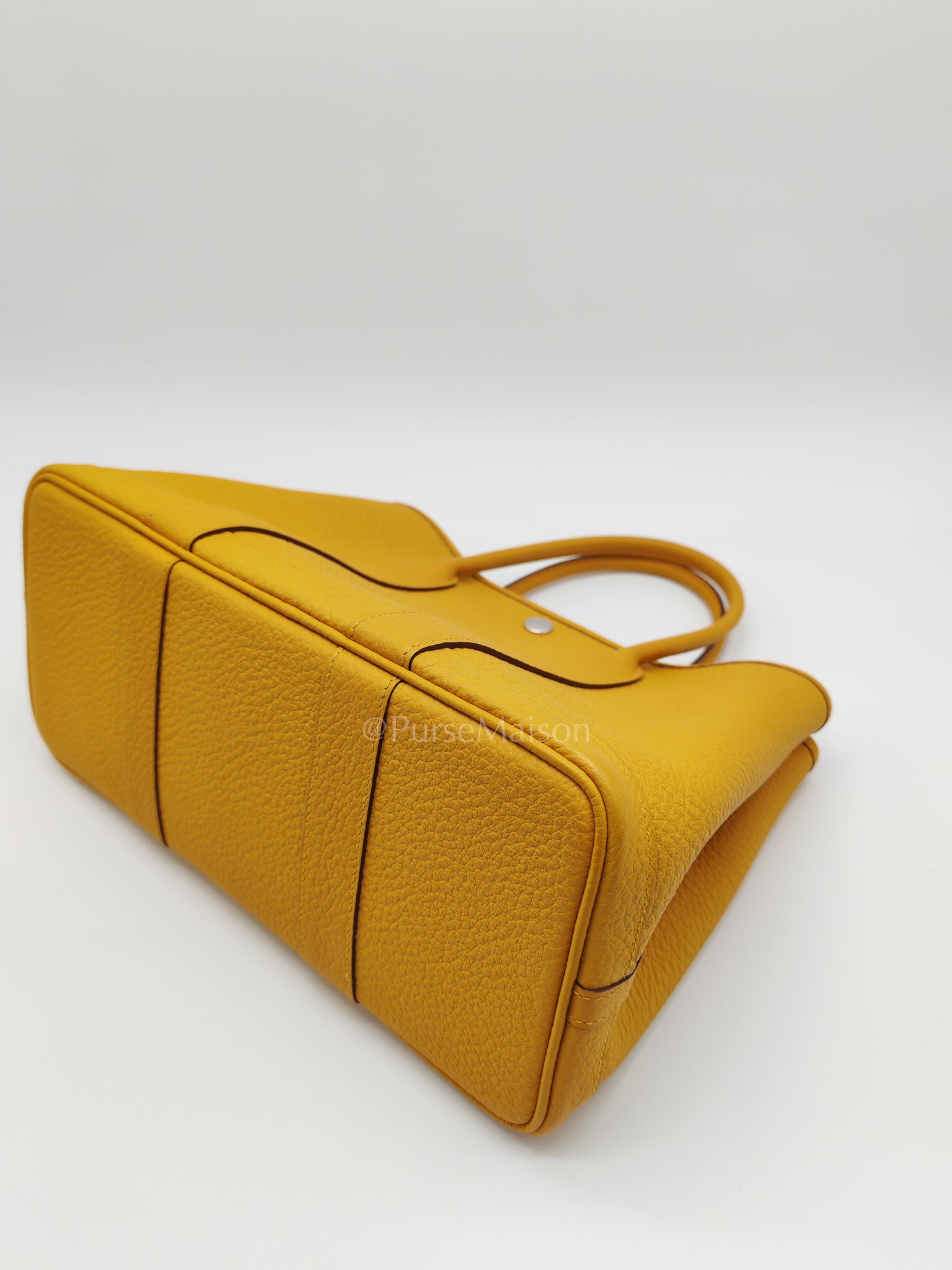 Garden Party Tote 30 (GPT) in Jaune Ambre Palladium Hardware Stamp D (2019) | Purse Maison Luxury Bags Shop