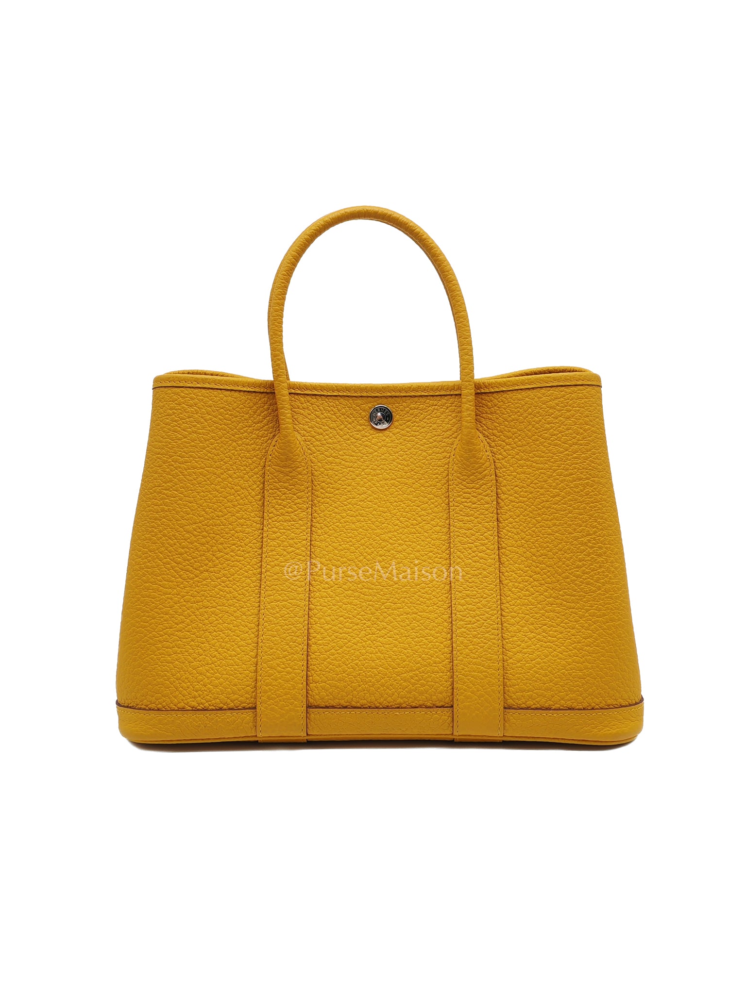 Garden Party Tote 30 (GPT) in Jaune Ambre Palladium Hardware Stamp D (2019) | Purse Maison Luxury Bags Shop