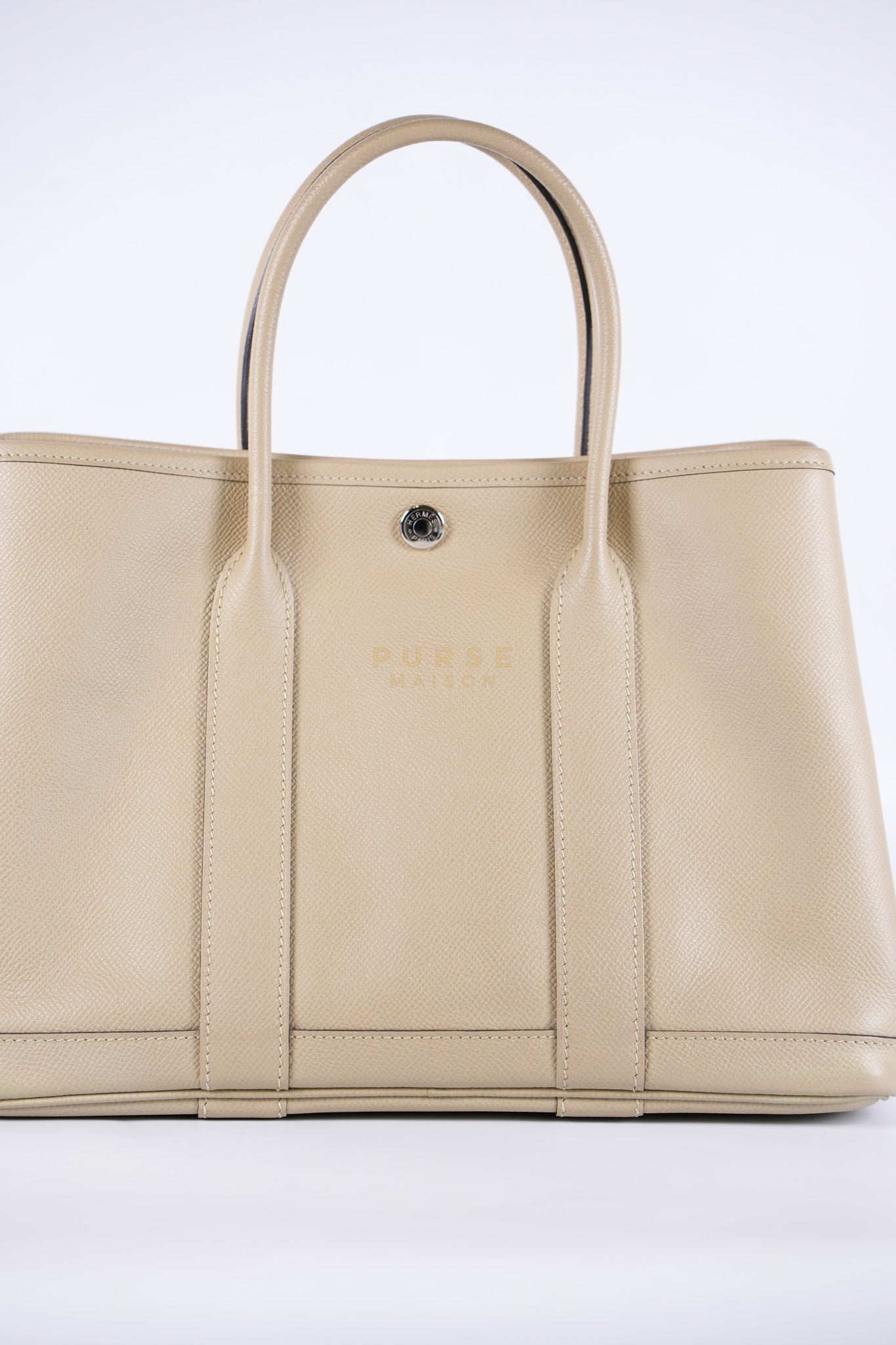 Garden Party Tote 30 (GPT) Trench in Epsom Leather and Palladium Hardware Stamp A (2017) | Purse Maison Luxury Bags Shop