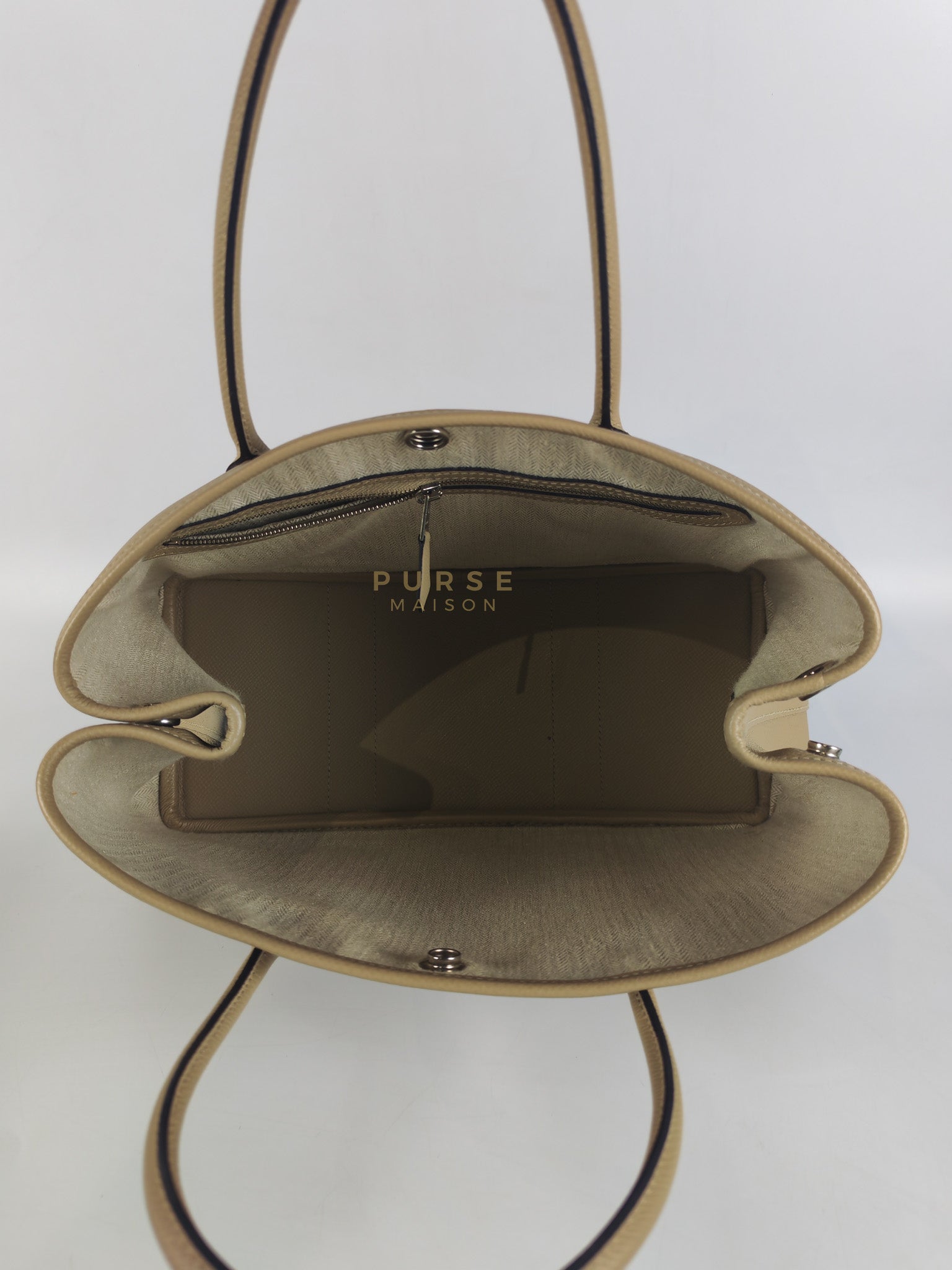 Garden Party Tote 30 (GPT) Trench in Epsom Leather and Palladium Hardware Stamp A (2017) | Purse Maison Luxury Bags Shop