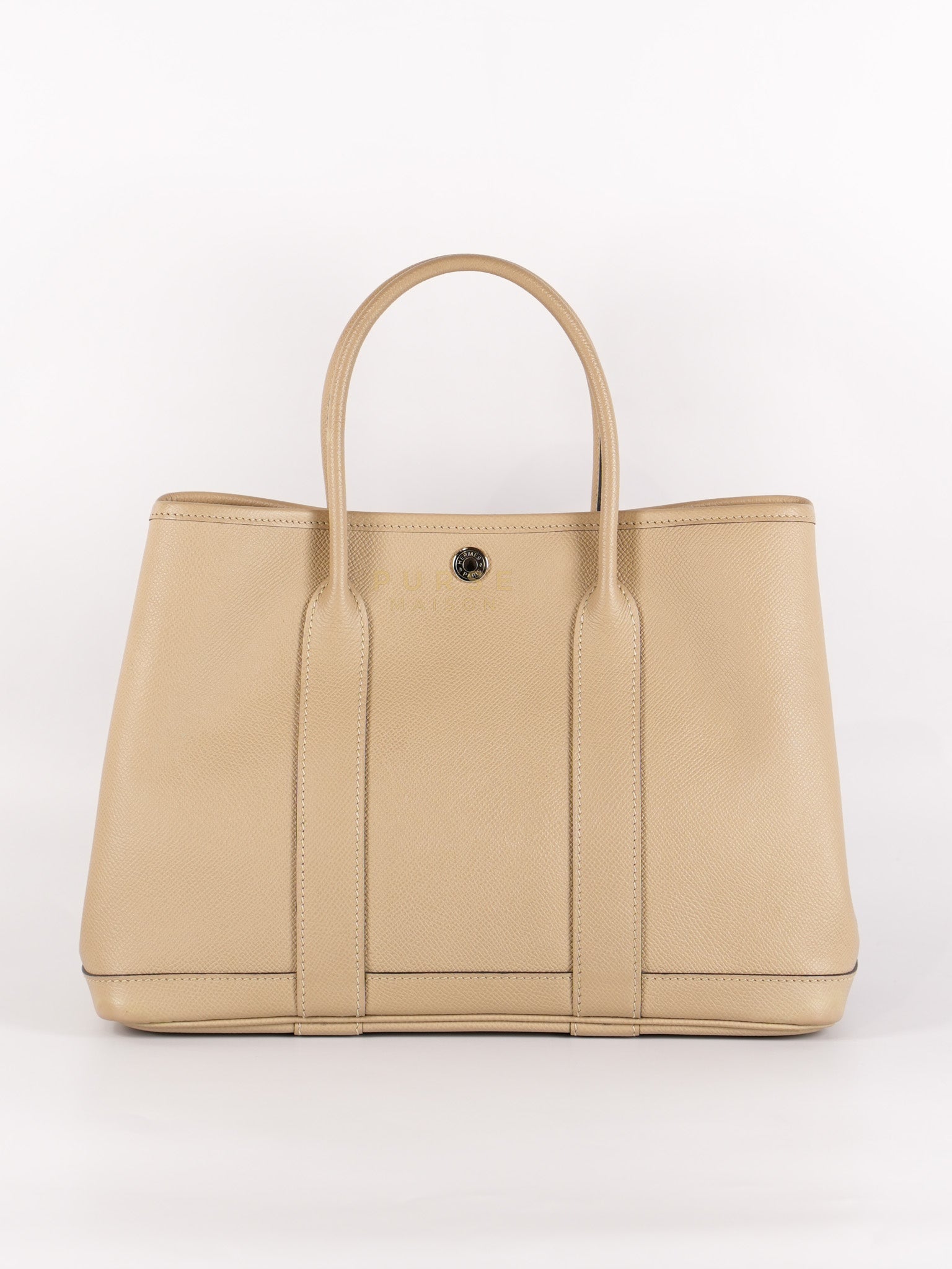 Garden Party Tote 30 (GPT) Trench in Epsom Leather and Palladium Hardware Stamp A (2017) | Purse Maison Luxury Bags Shop