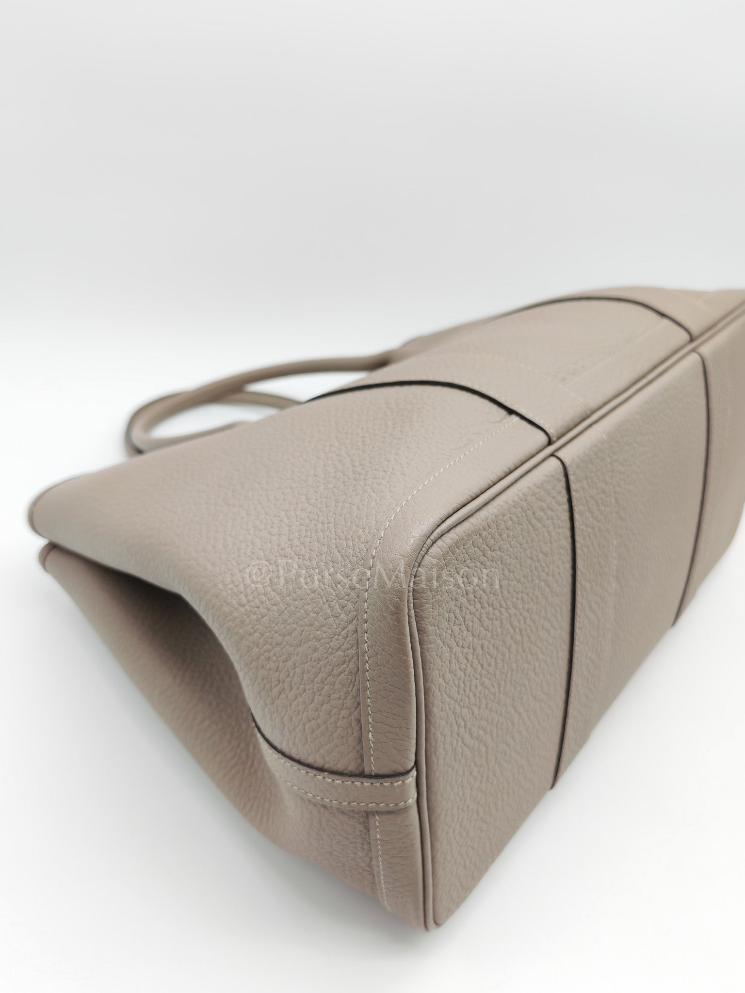 Garden Party Tote 36 (GPT) in Gris Asphalte in Vache Country Leather Stamp D (2019) | Purse Maison Luxury Bags Shop