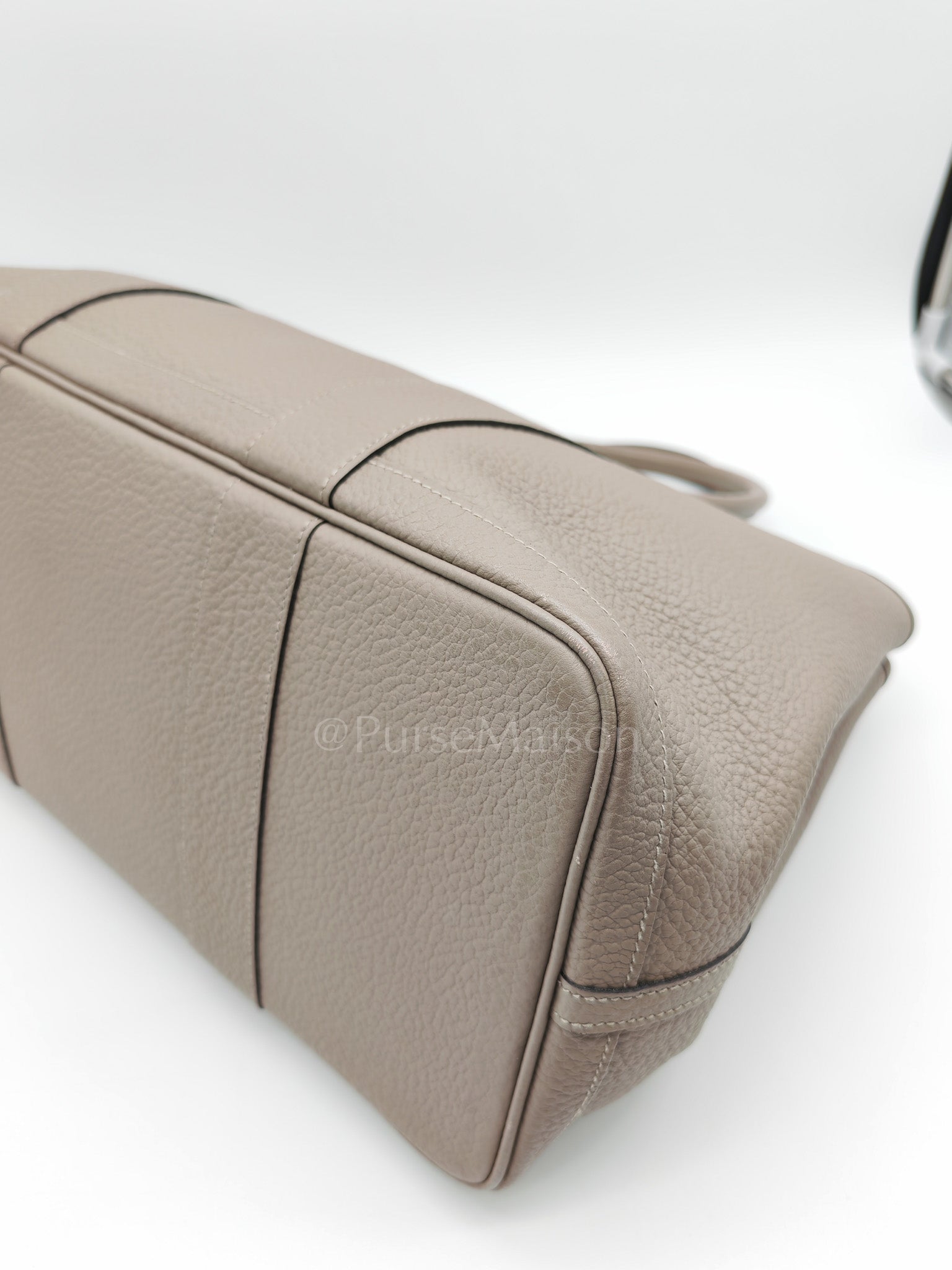 Garden Party Tote 36 (GPT) in Gris Asphalte in Vache Country Leather Stamp D (2019) | Purse Maison Luxury Bags Shop