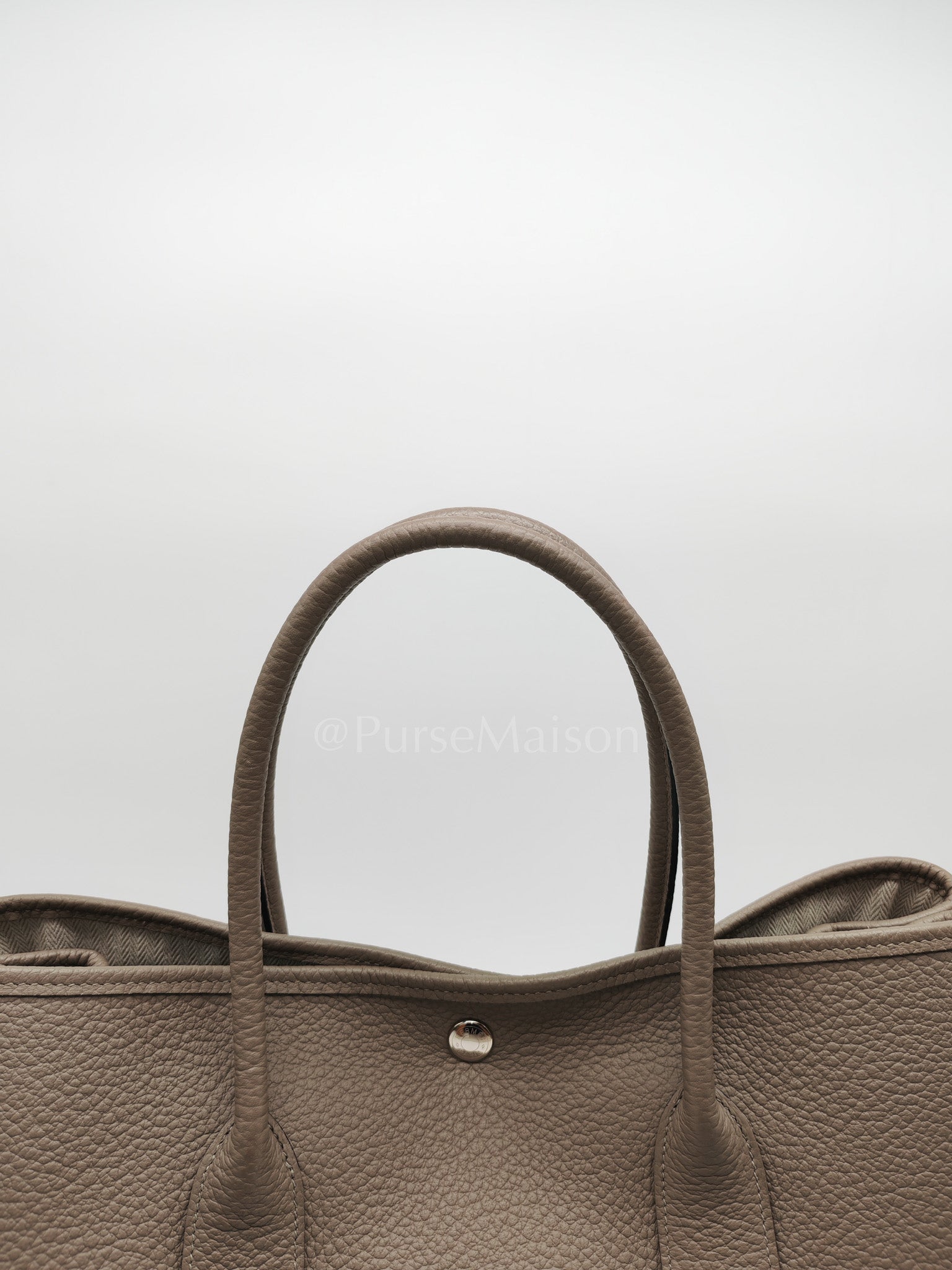Garden Party Tote 36 (GPT) in Gris Asphalte in Vache Country Leather Stamp D (2019) | Purse Maison Luxury Bags Shop