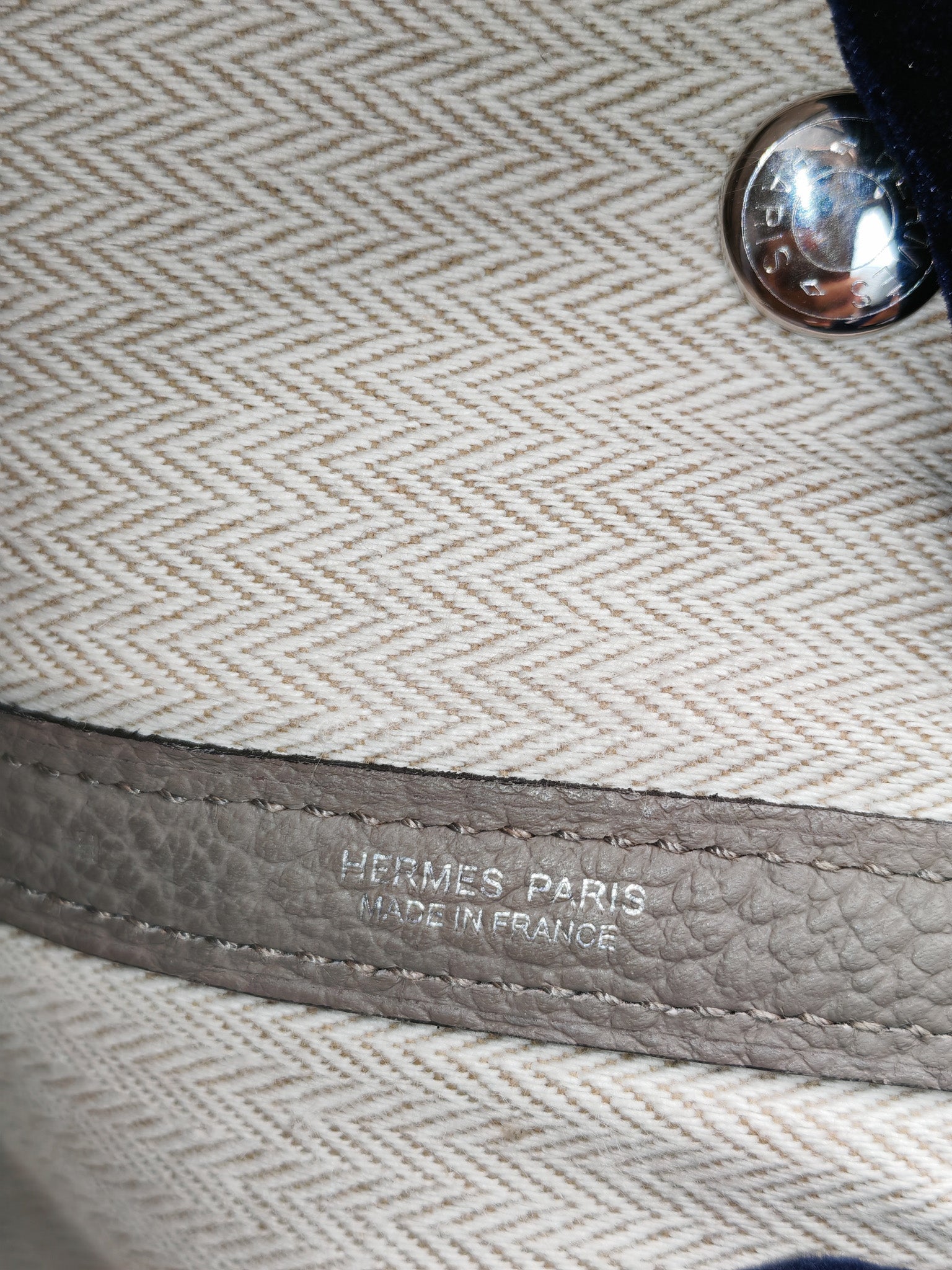 Garden Party Tote 36 (GPT) in Gris Asphalte in Vache Country Leather Stamp D (2019) | Purse Maison Luxury Bags Shop