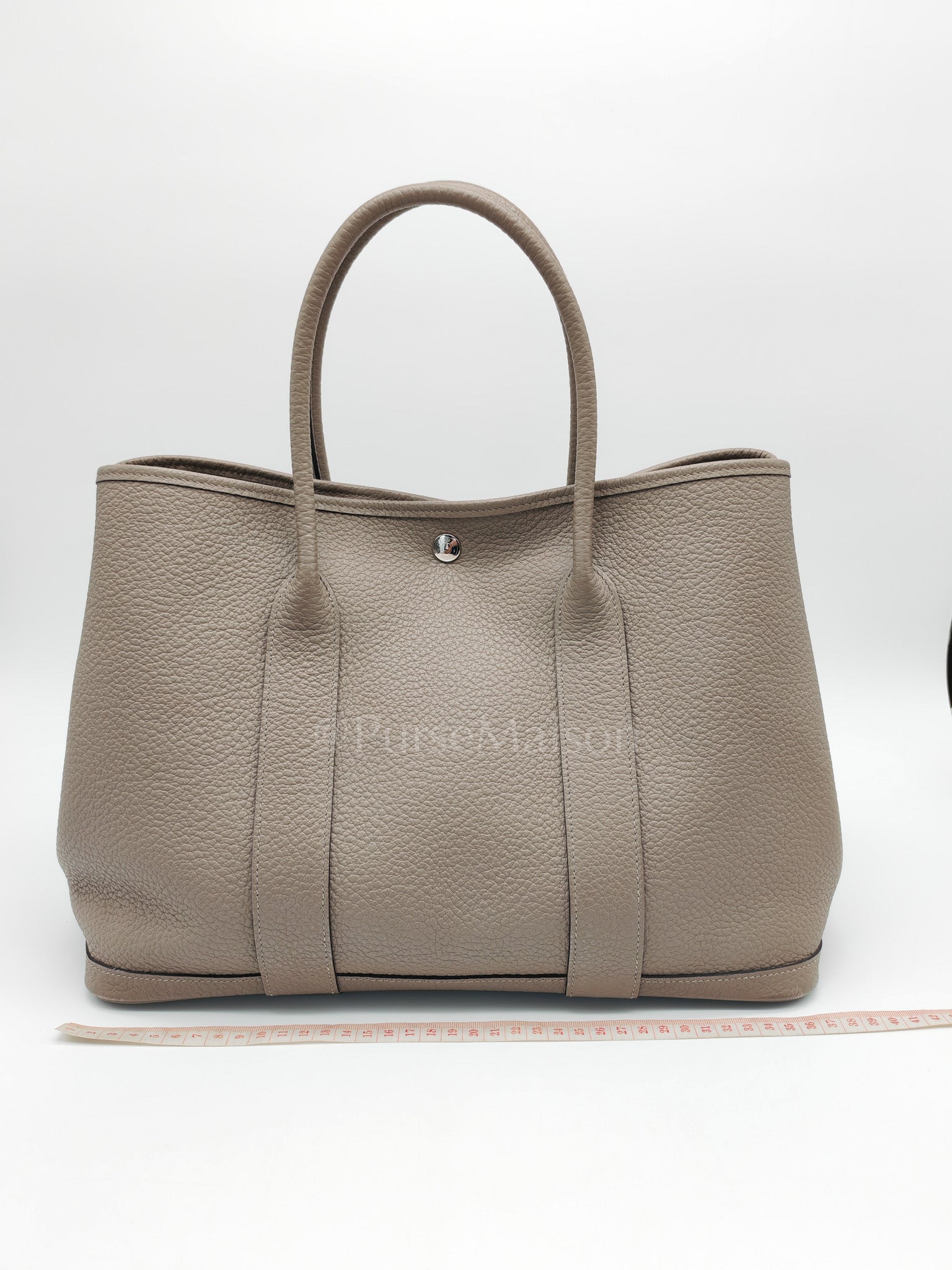 Garden Party Tote 36 (GPT) in Gris Asphalte in Vache Country Leather Stamp D (2019) | Purse Maison Luxury Bags Shop