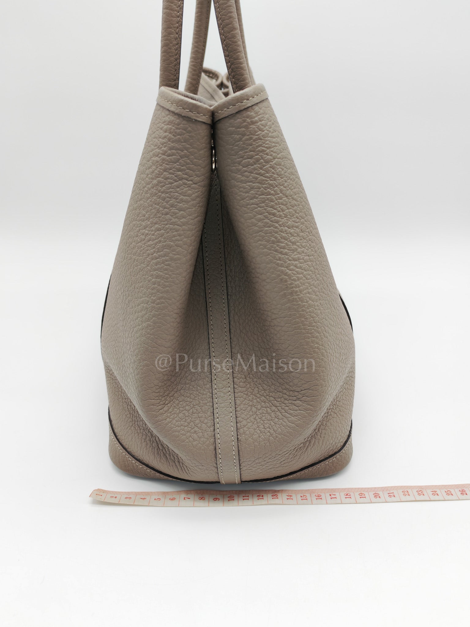 Garden Party Tote 36 (GPT) in Gris Asphalte in Vache Country Leather Stamp D (2019) | Purse Maison Luxury Bags Shop