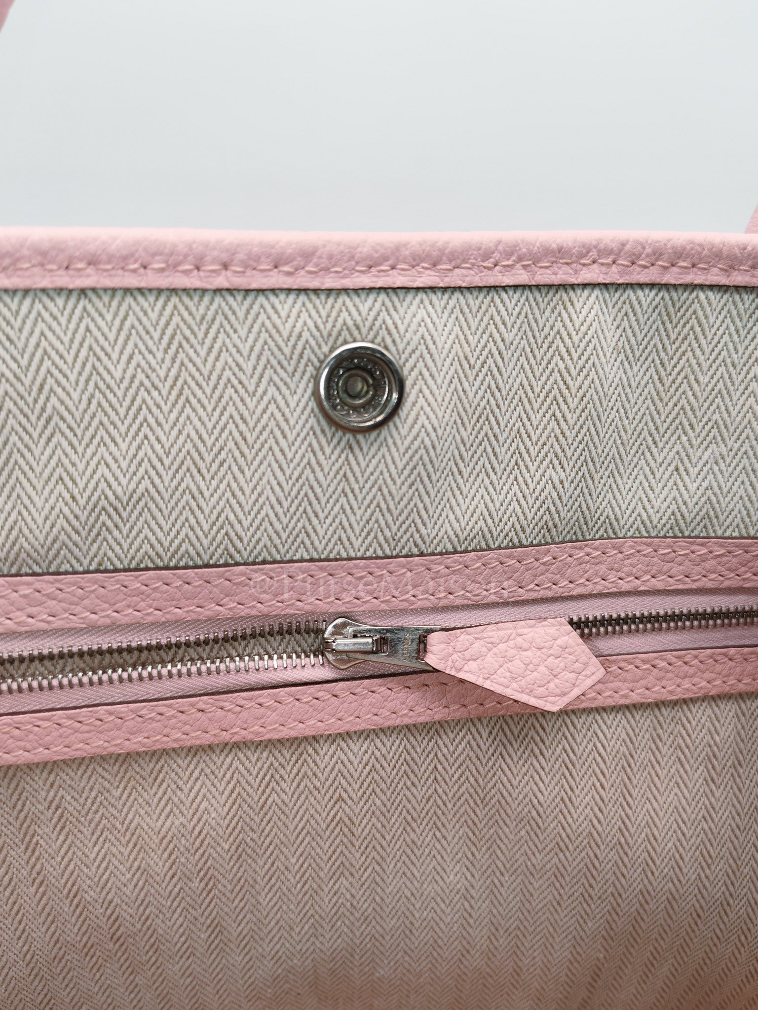 Garden Party Tote 36 (GPT) in Sakura Pink Clemence Leather ang Palladium Hardware Stamp T (2015) | Purse Maison Luxury Bags Shop