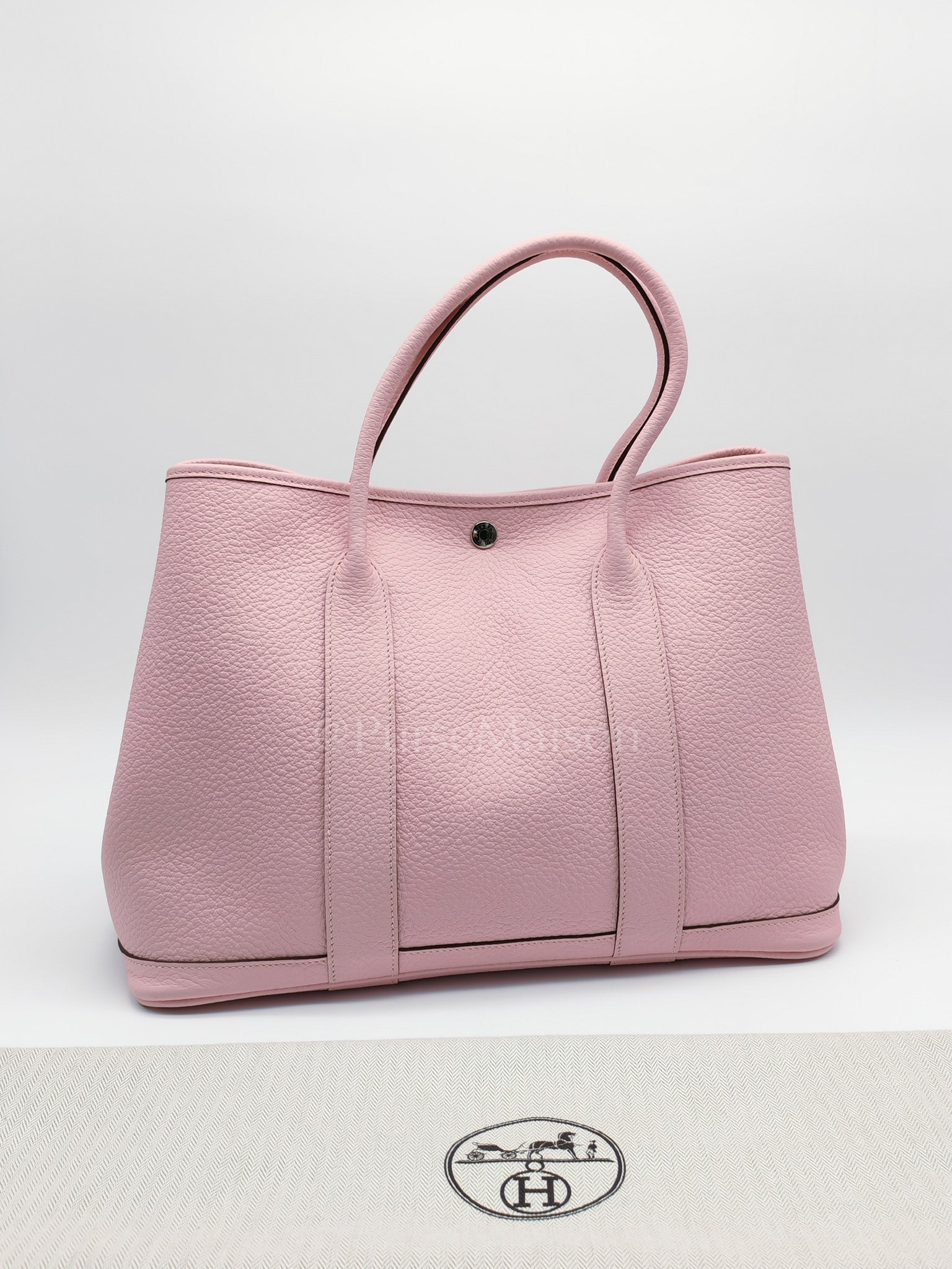 Garden Party Tote 36 (GPT) in Sakura Pink Clemence Leather ang Palladium Hardware Stamp T (2015) | Purse Maison Luxury Bags Shop