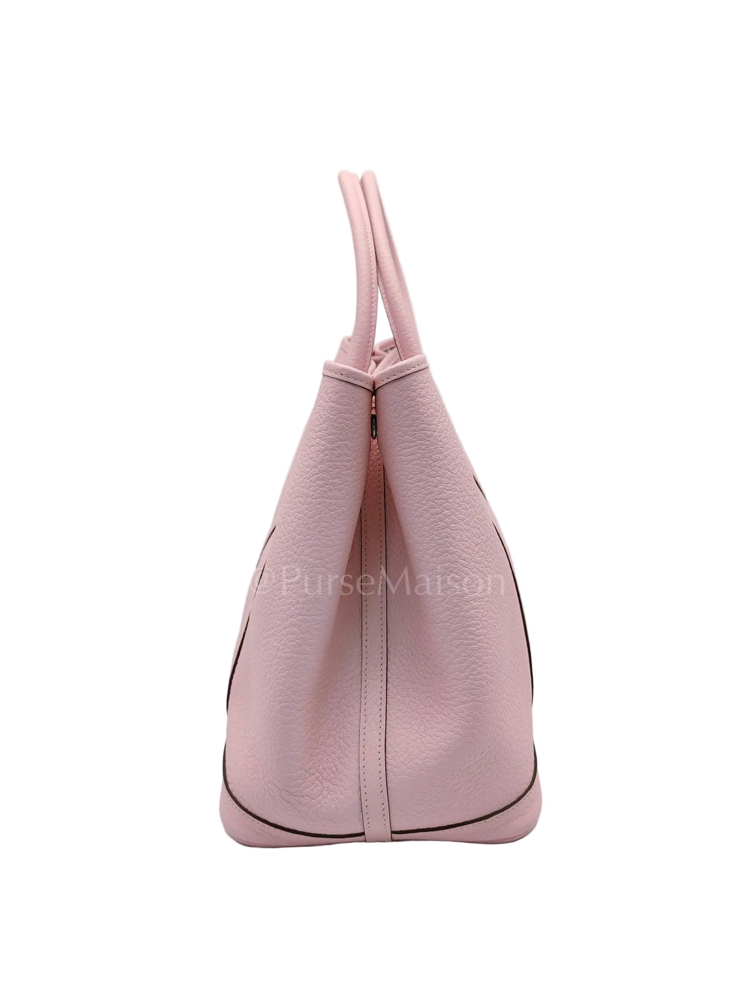 Garden Party Tote 36 (GPT) in Sakura Pink Clemence Leather ang Palladium Hardware Stamp T (2015) | Purse Maison Luxury Bags Shop