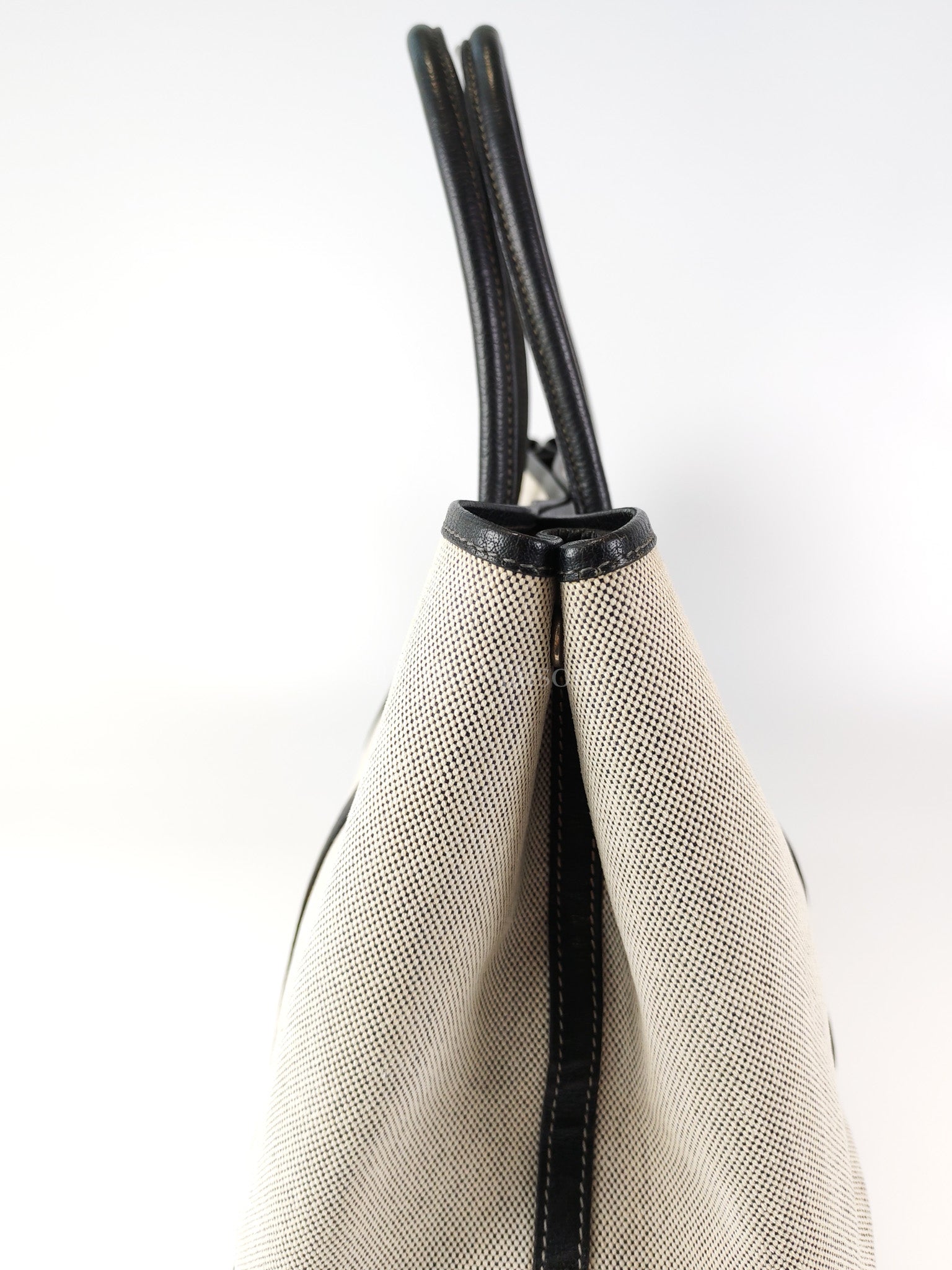 Garden Party Tote 36 (GPT) Toile/Black Leather and Canvas Handbag Stamp Square H (2004) | Purse Maison Luxury Bags Shop