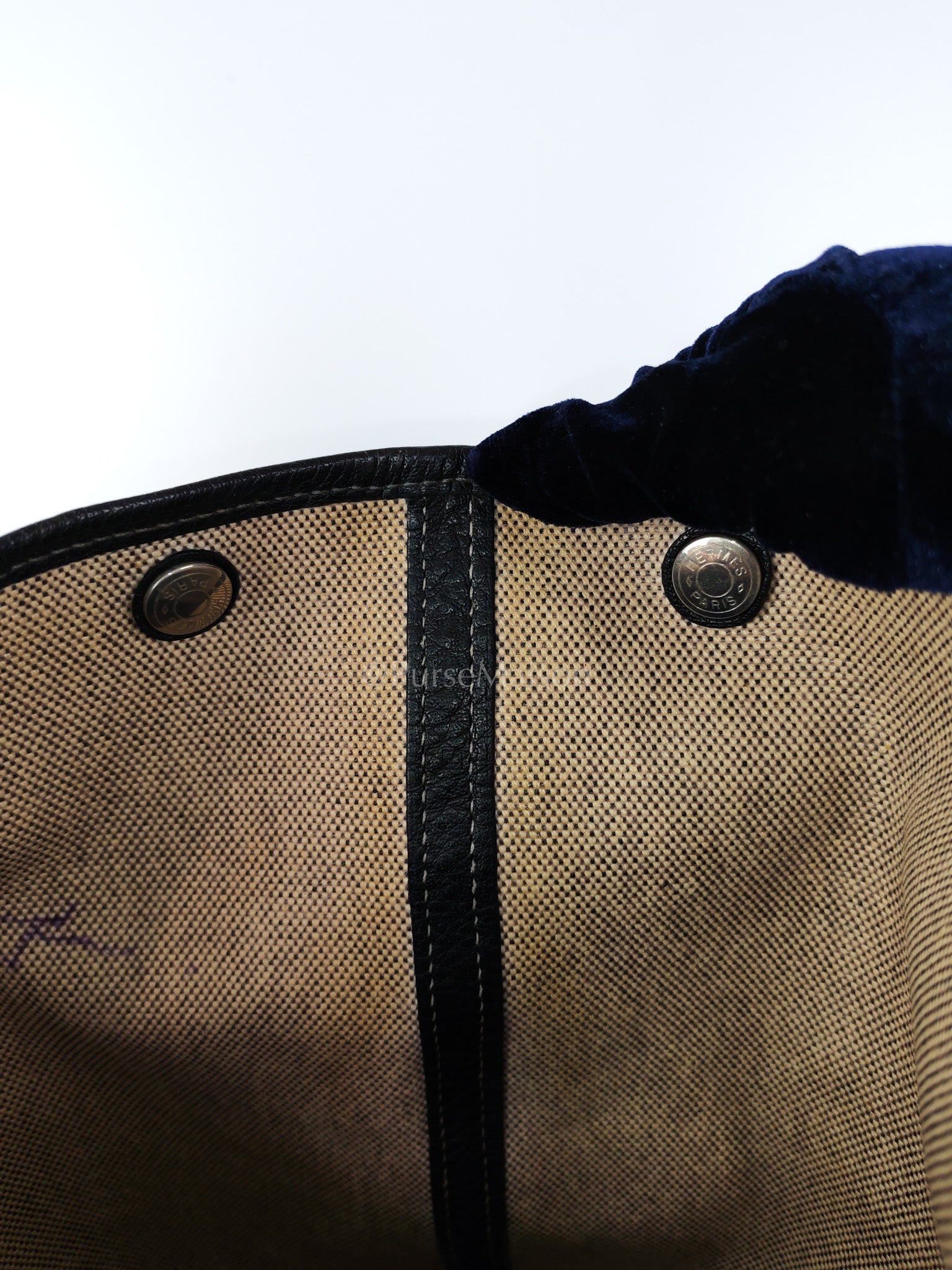 Garden Party Tote 36 (GPT) Toile/Black Leather and Canvas Handbag Stamp Square H (2004) | Purse Maison Luxury Bags Shop