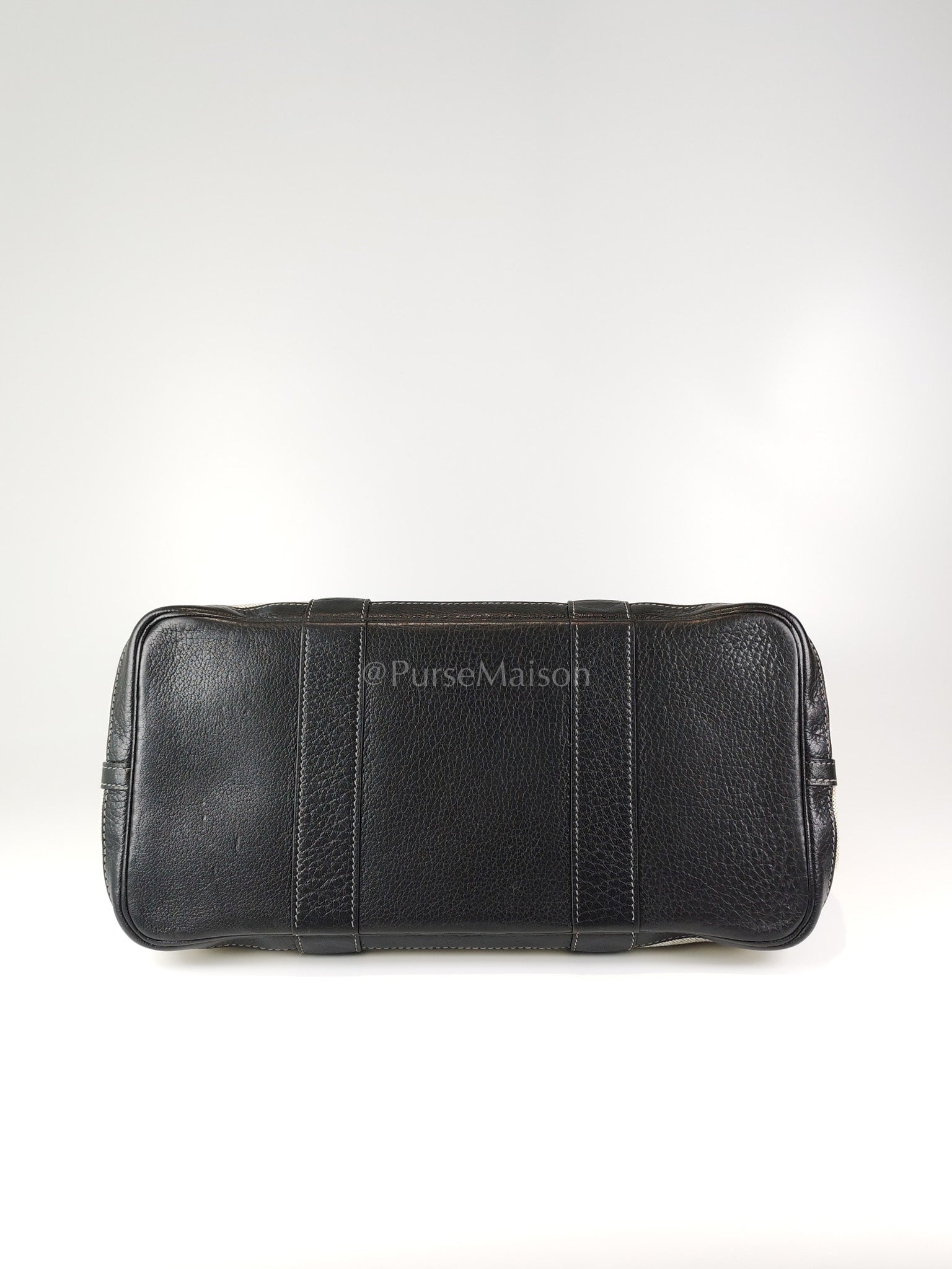 Garden Party Tote 36 (GPT) Toile/Black Leather and Canvas Handbag Stamp Square H (2004) | Purse Maison Luxury Bags Shop