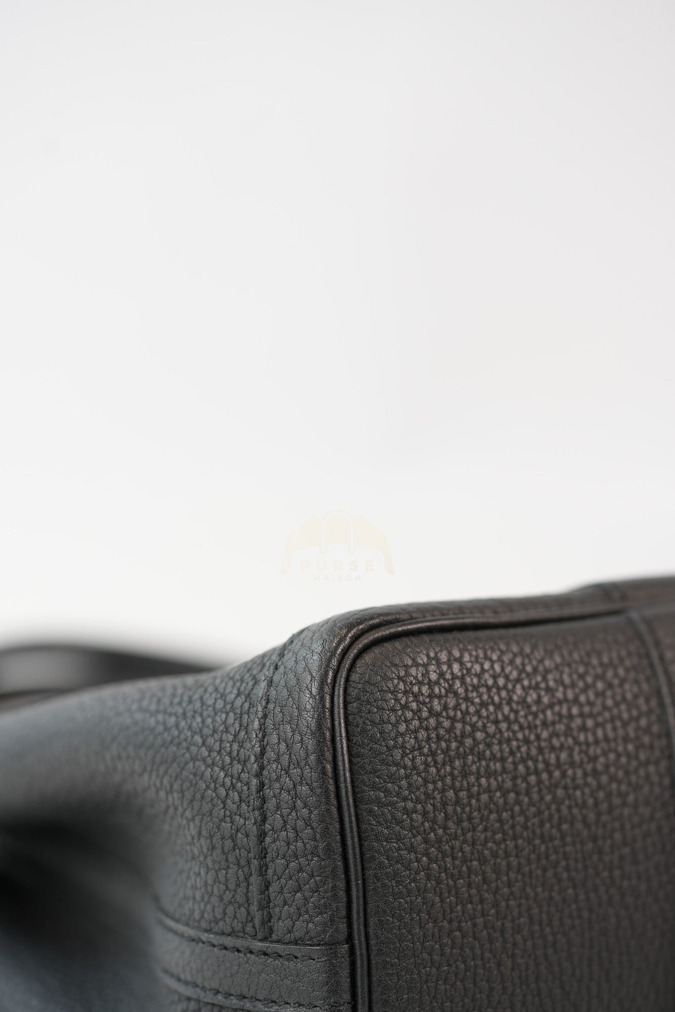 Garden party Tote Bag (GPT) 30 in Noir/Black Clemence Leather Palladium Hardware Stamp C(2018) | Purse Maison Luxury Bags Shop