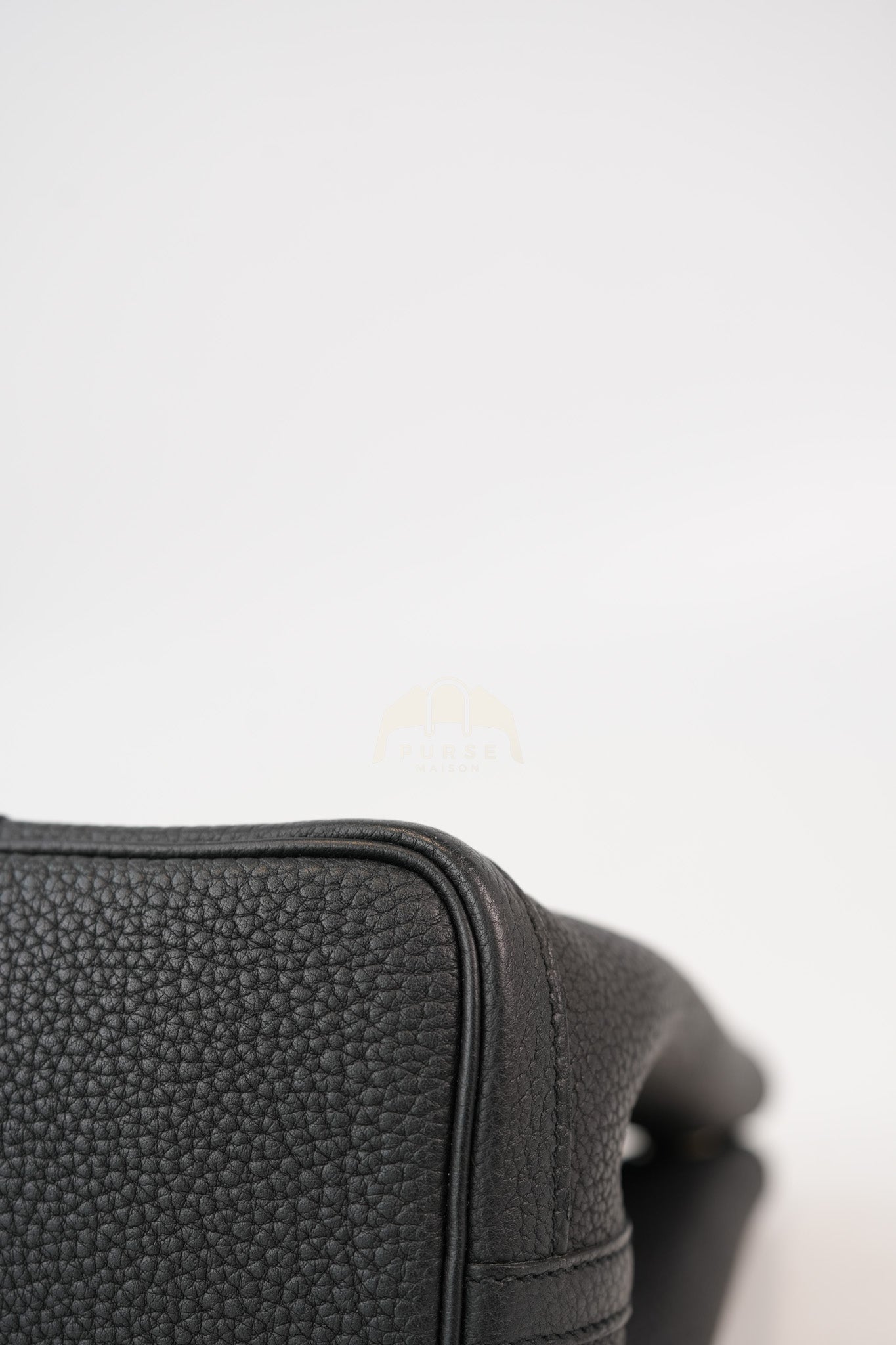 Garden party Tote Bag (GPT) 30 in Noir/Black Clemence Leather Palladium Hardware Stamp C(2018) | Purse Maison Luxury Bags Shop