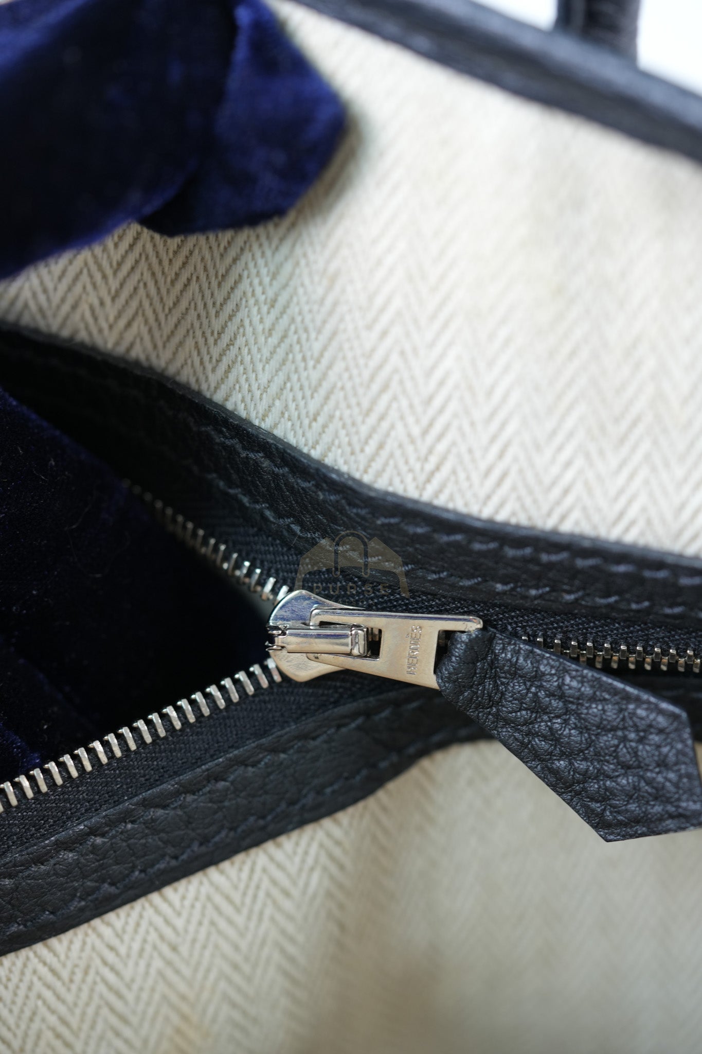 Garden party Tote Bag (GPT) 30 in Noir/Black Clemence Leather Palladium Hardware Stamp C(2018) | Purse Maison Luxury Bags Shop