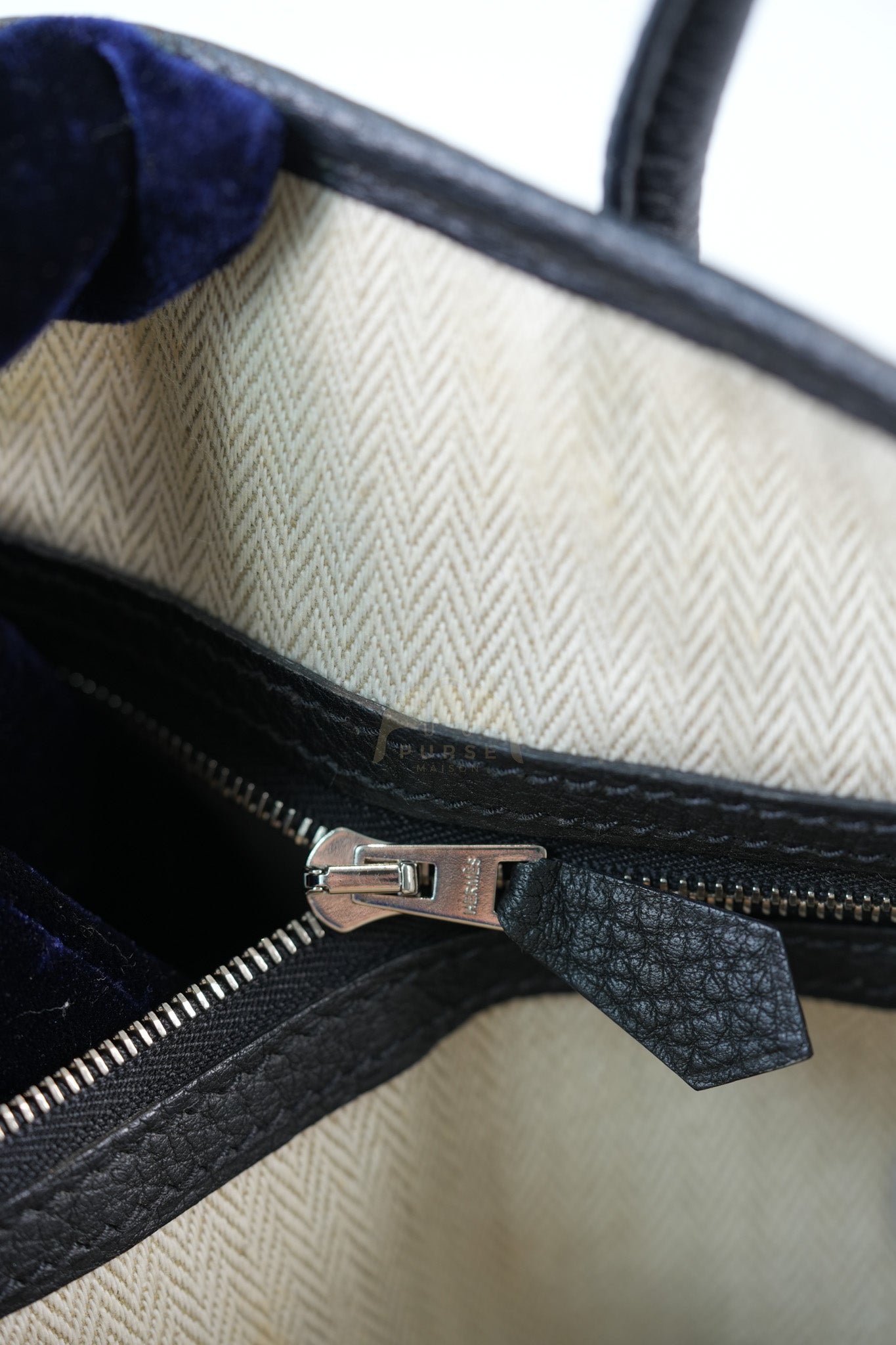 Garden party Tote Bag (GPT) 30 in Noir/Black Clemence Leather Palladium Hardware Stamp C(2018) | Purse Maison Luxury Bags Shop