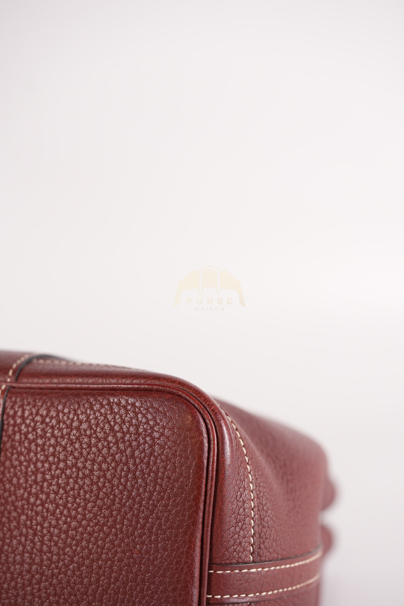 Garden Party Tote Bag (GPT) 30 in Rouge H Negonda Leather Palladium Hardware Stamp O Square (2011) | Purse Maison Luxury Bags Shop