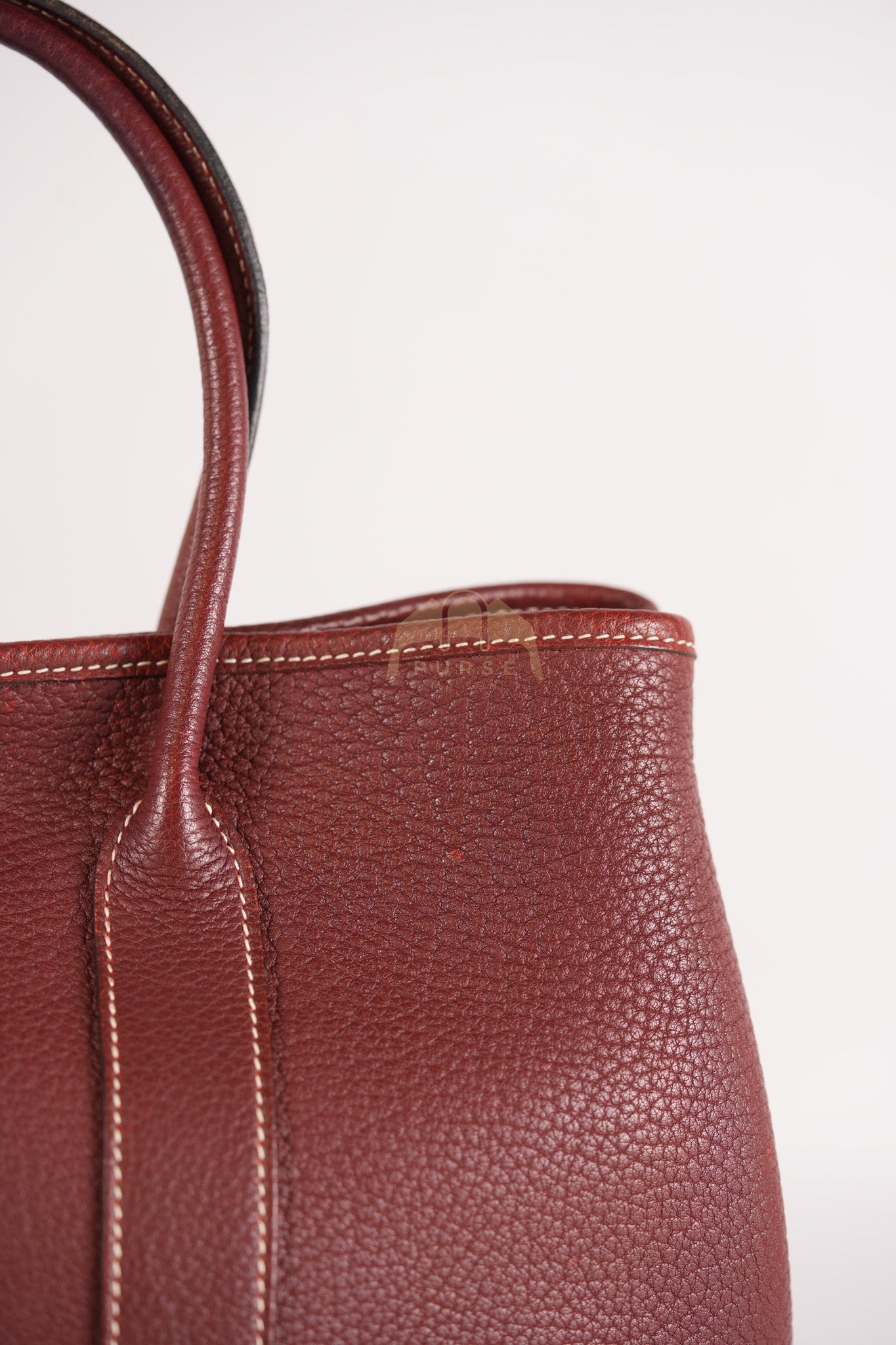 Garden Party Tote Bag (GPT) 30 in Rouge H Negonda Leather Palladium Hardware Stamp O Square (2011) | Purse Maison Luxury Bags Shop