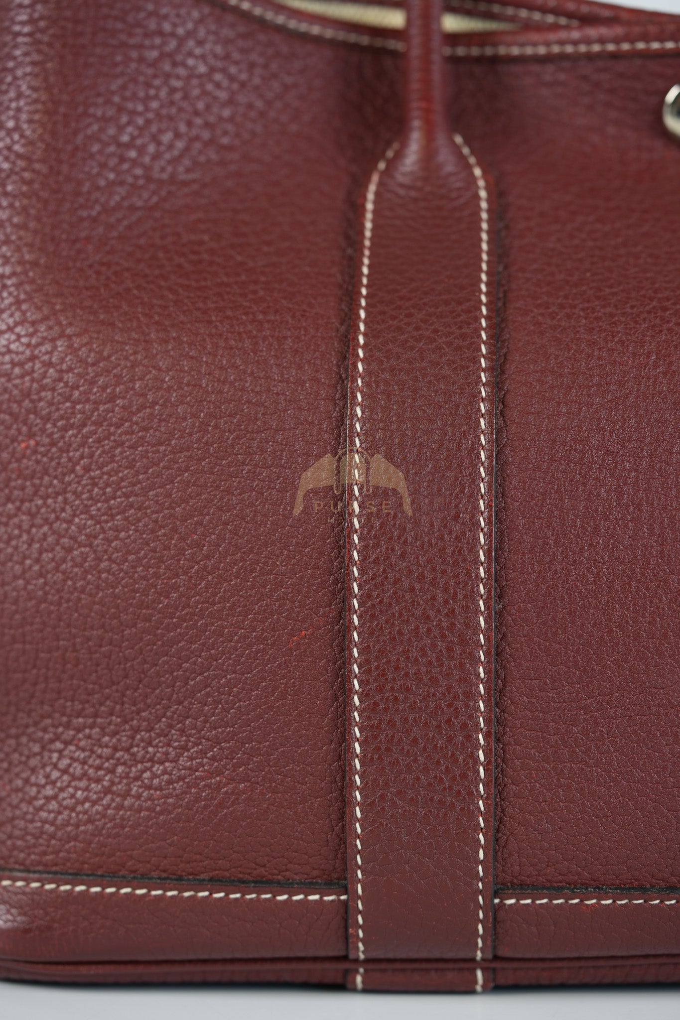 Garden Party Tote Bag (GPT) 30 in Rouge H Negonda Leather Palladium Hardware Stamp O Square (2011) | Purse Maison Luxury Bags Shop