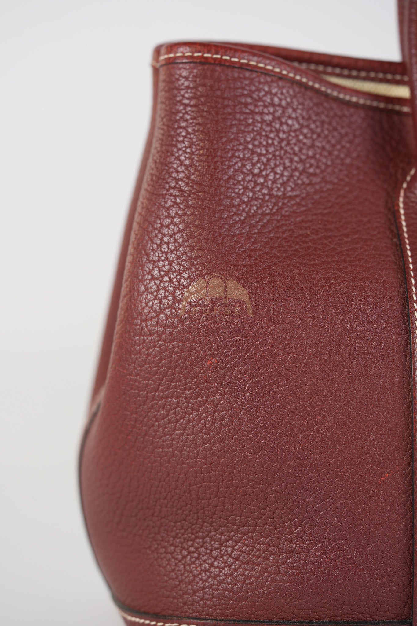 Garden Party Tote Bag (GPT) 30 in Rouge H Negonda Leather Palladium Hardware Stamp O Square (2011) | Purse Maison Luxury Bags Shop